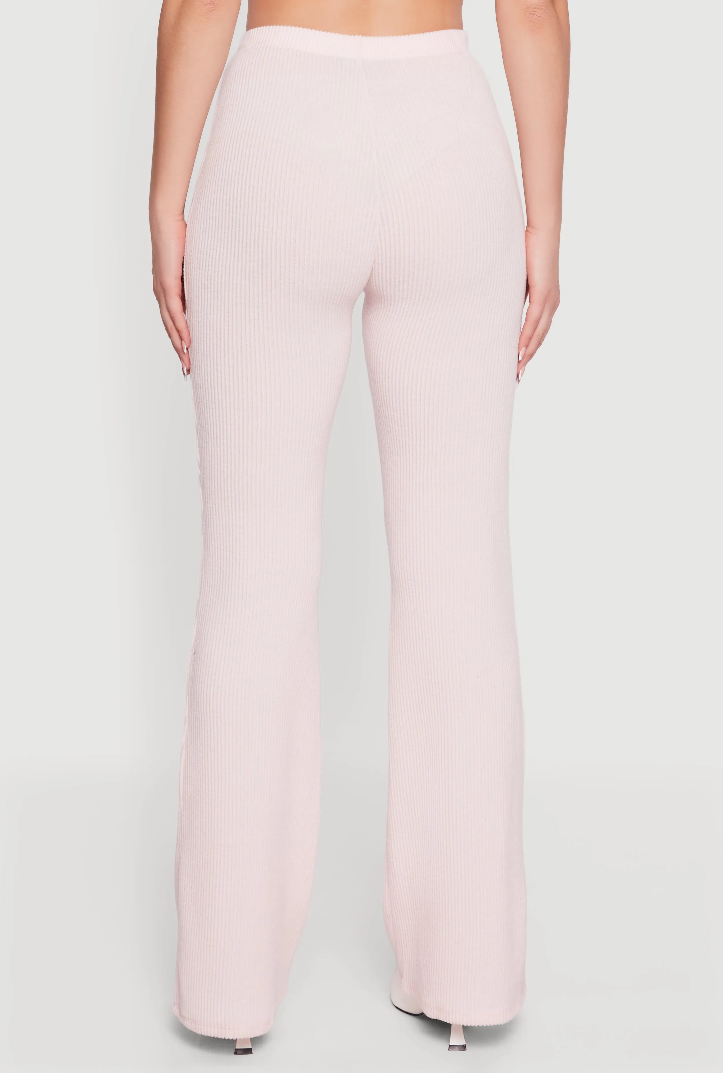 Brushed Rib Knit Pull On Flare Pants sold by Rainbow product image thumbnail 5