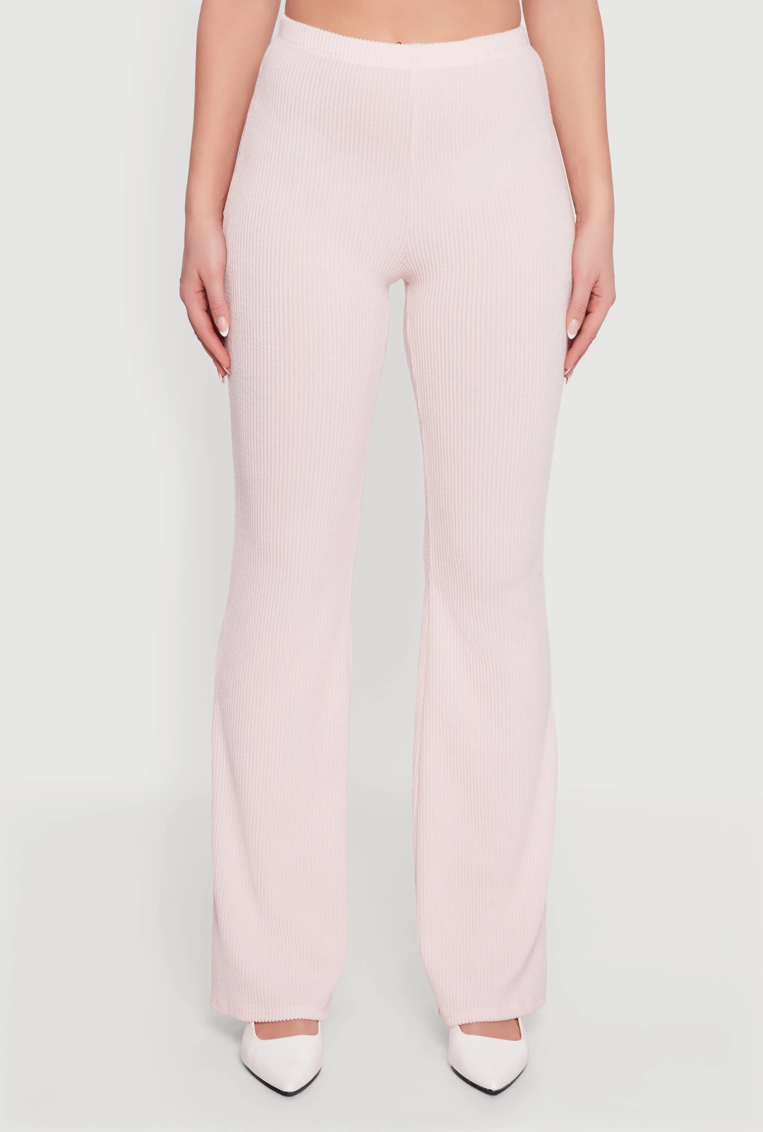 Brushed Rib Knit Pull On Flare Pants sold by Rainbow product image thumbnail 3