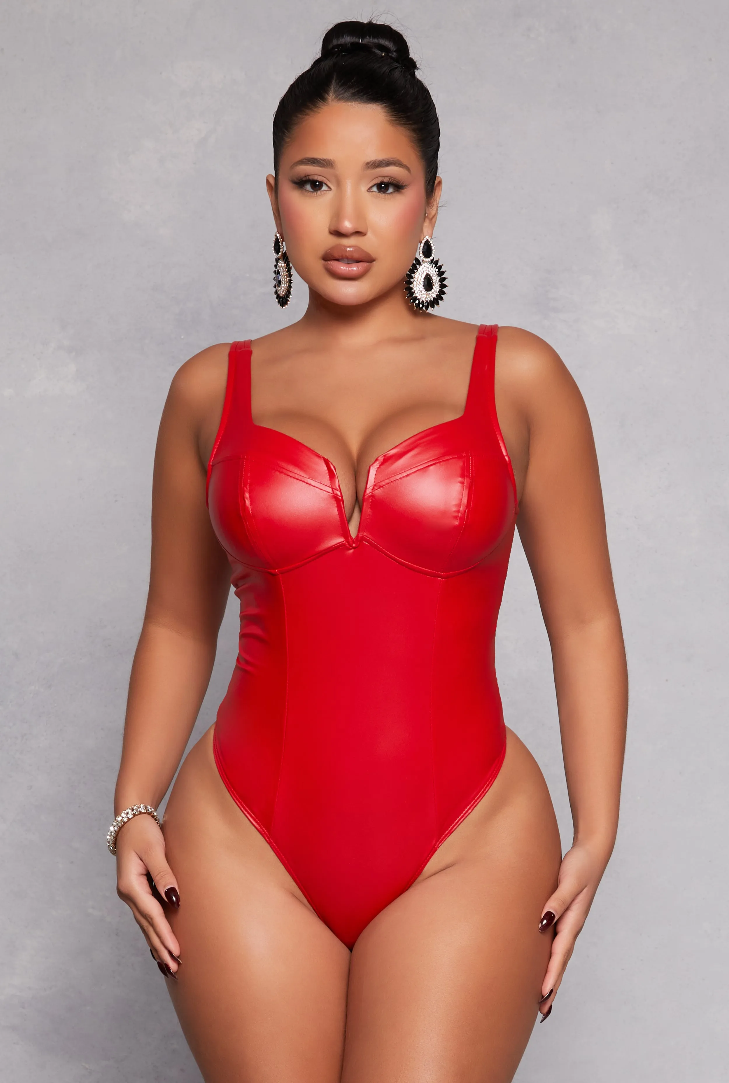 Iris Leather Look Bustier Bodysuit sold by Rainbow product image thumbnail 2