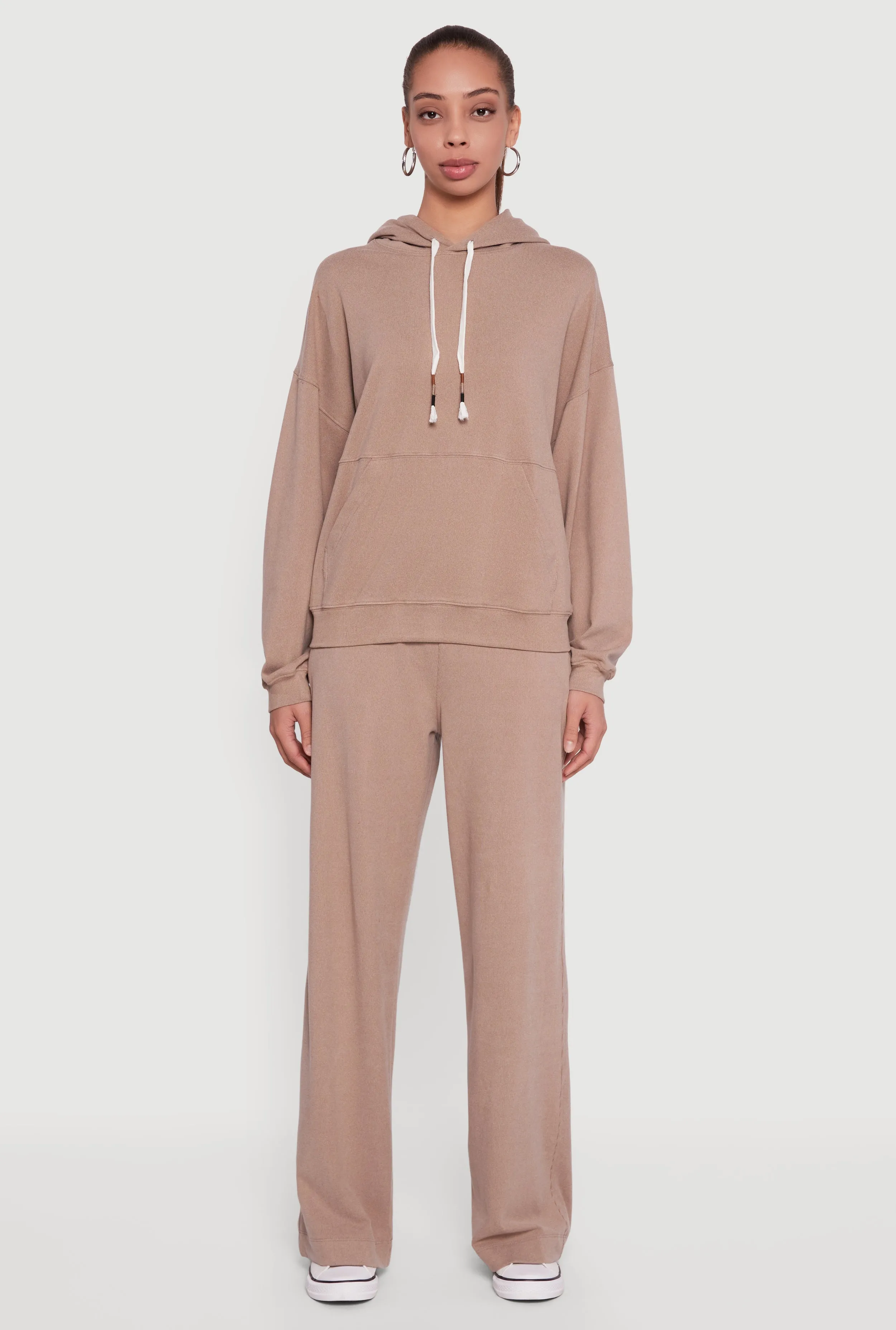 Soft Rib Knit Pull On Wide Leg Sweatpants sold by Rainbow product image thumbnail 2