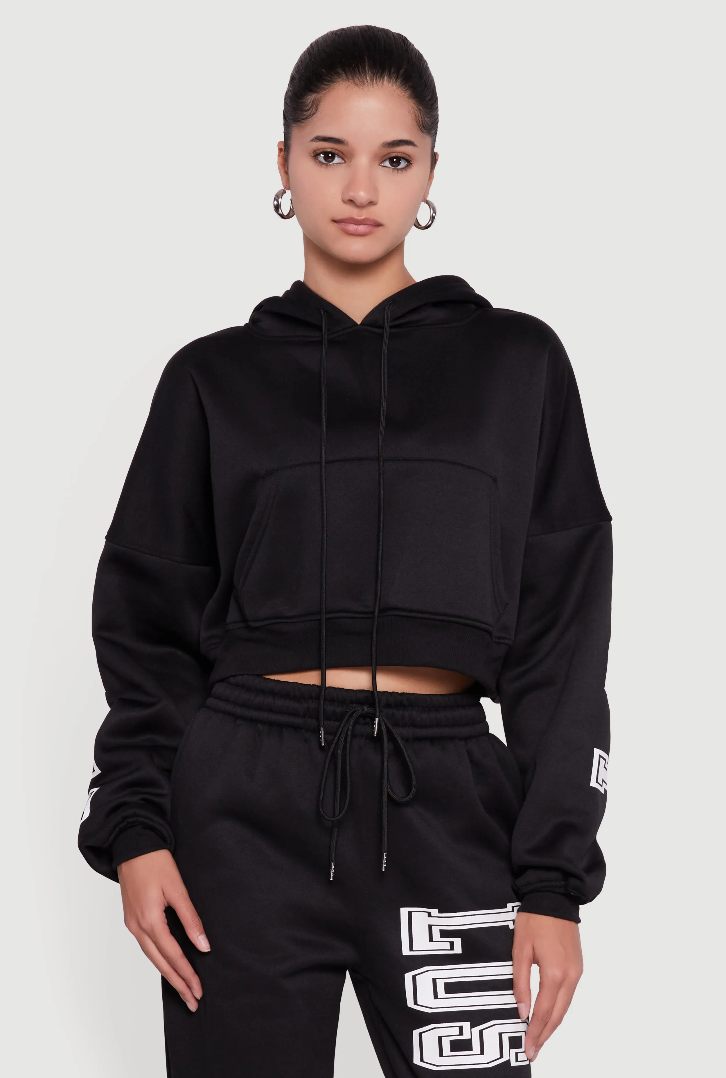 Cropped Los Angeles Graphic Hooded Sweatshirt sold by Rainbow