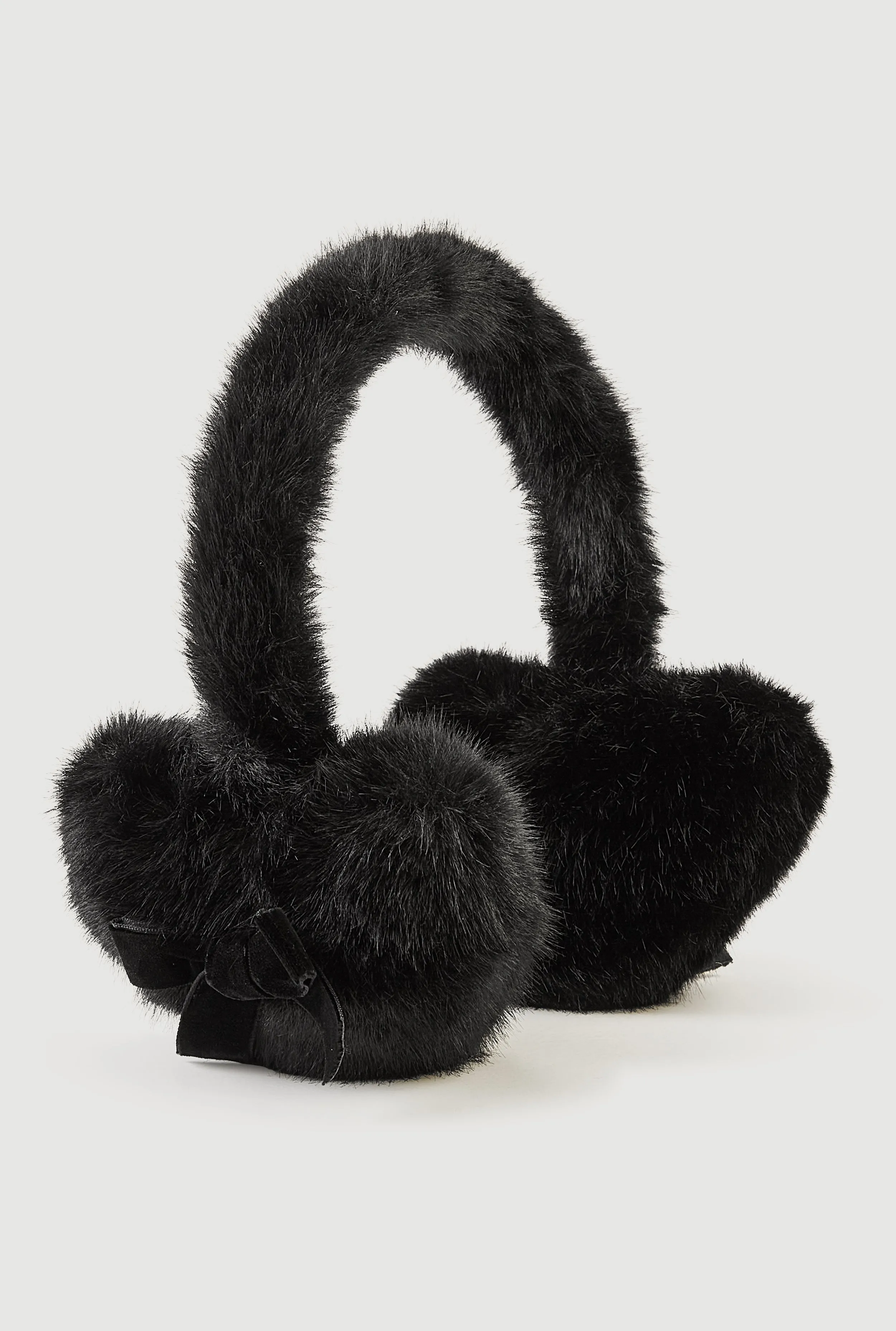 Faux Fur Bow Detail Earmuffs sold by Rainbow