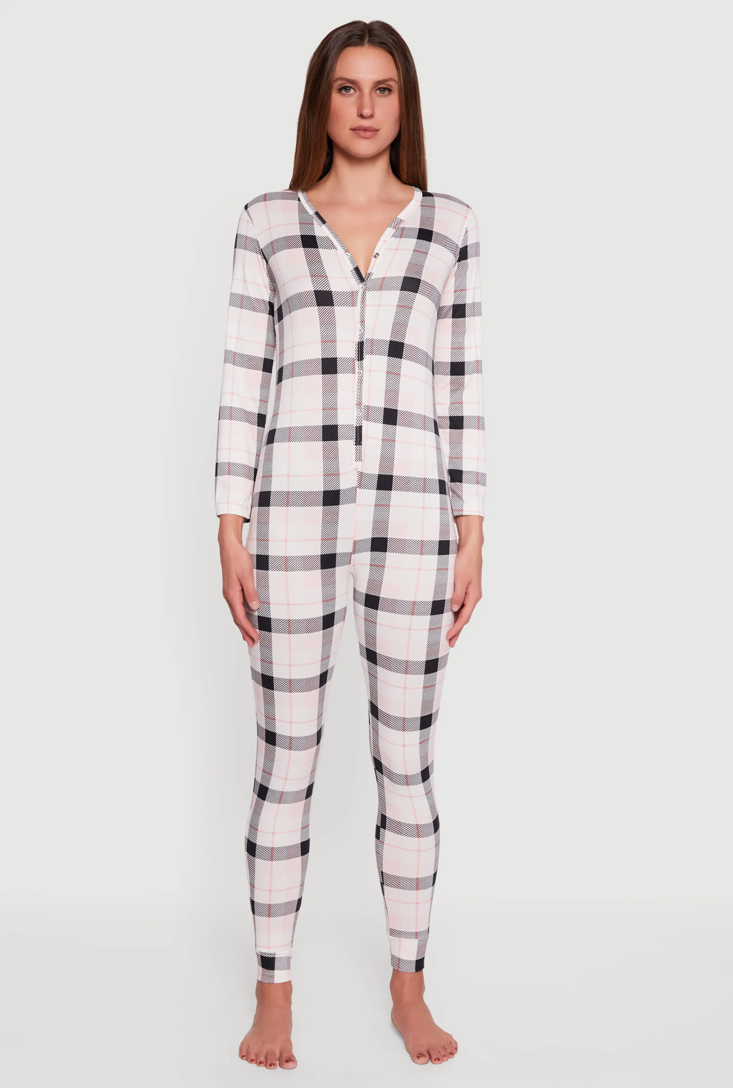 Plaid Print Pajamas Onesie sold by Rainbow product image thumbnail 2