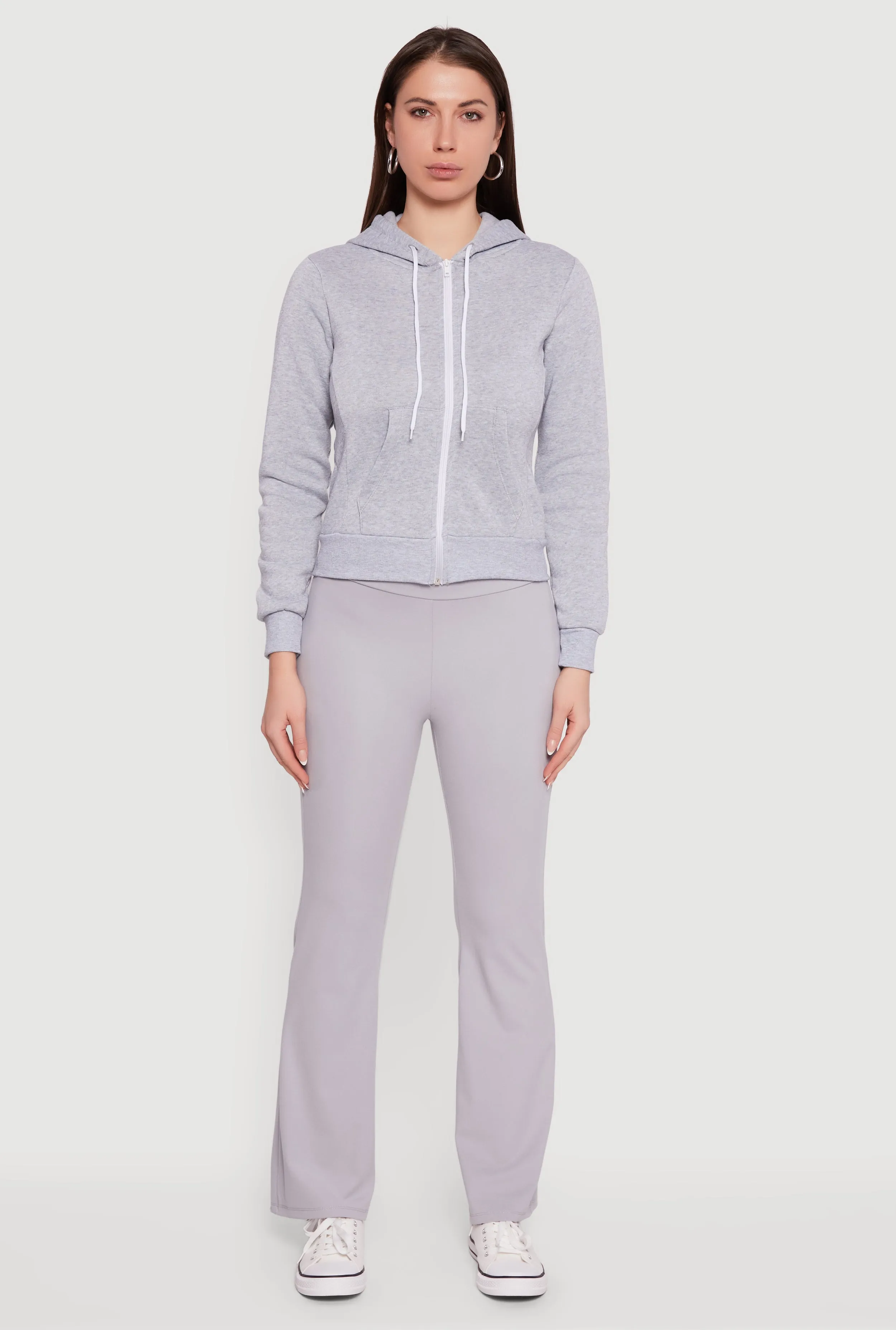 Contrast Zip Front Drawstring Hoodie sold by Rainbow product image thumbnail 3