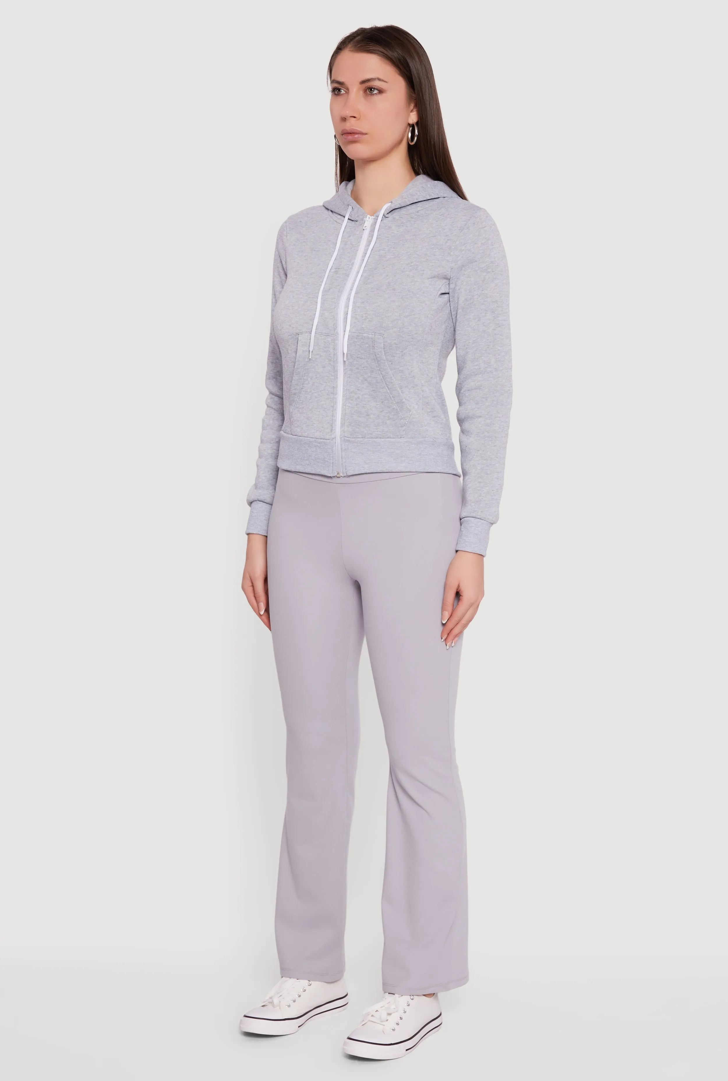 Contrast Zip Front Drawstring Hoodie sold by Rainbow product image thumbnail 5