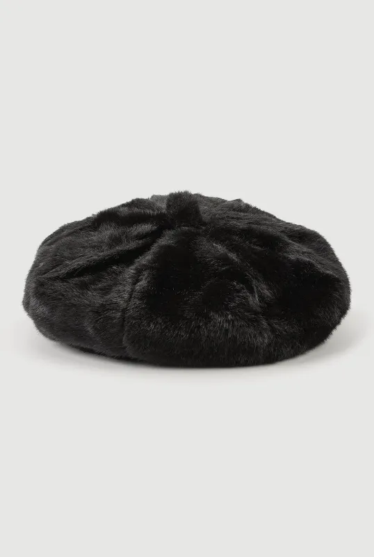 Extra Large Faux Fur Beret sold by Rainbow