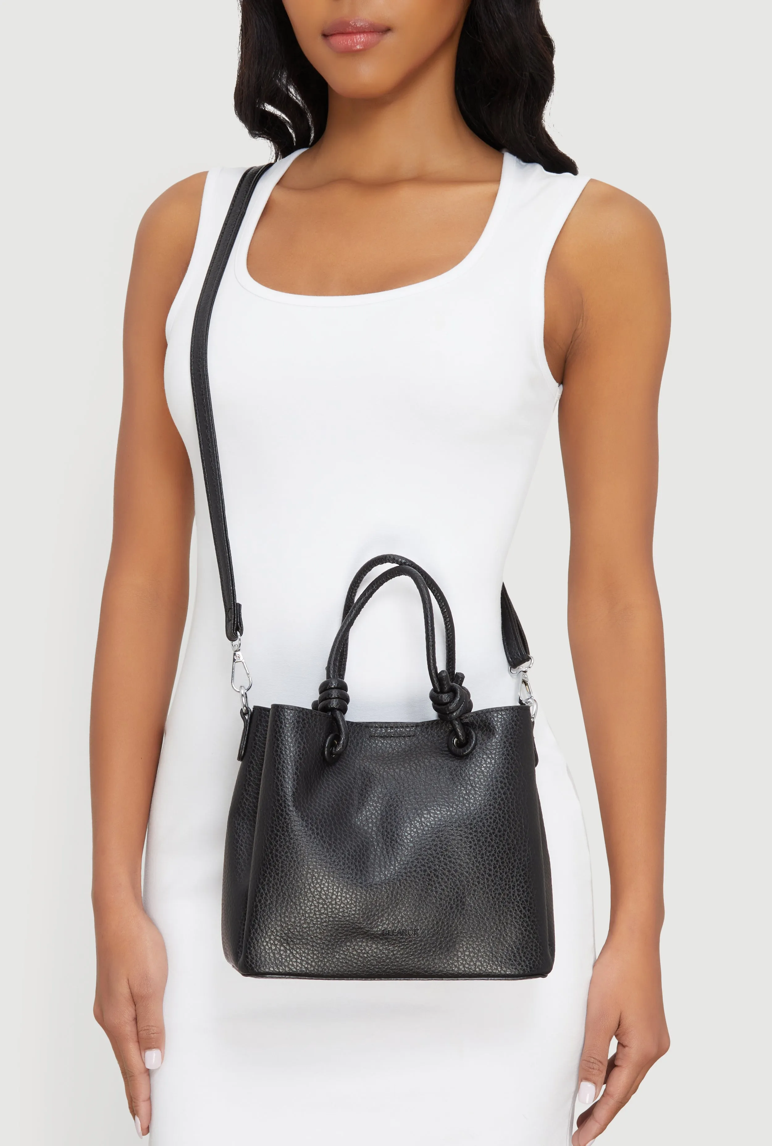Faux Leather Satchel Crossbody Bag sold by Rainbow product image thumbnail 2
