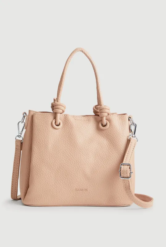 Faux Leather Satchel Crossbody Bag sold by Rainbow