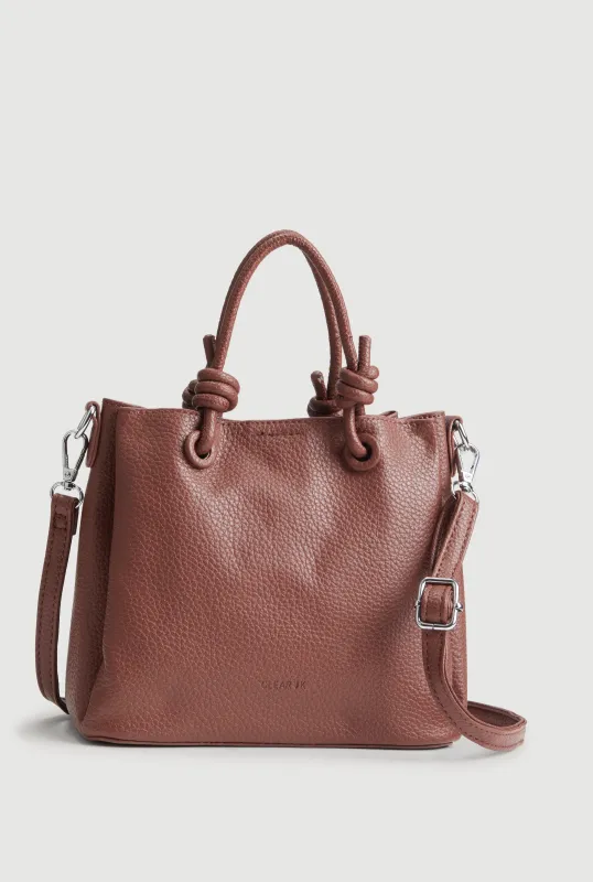 Faux Leather Satchel Crossbody Bag sold by Rainbow