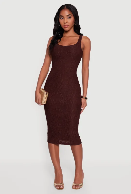 Iris Textured Knit Tank Midi Dress sold by Rainbow