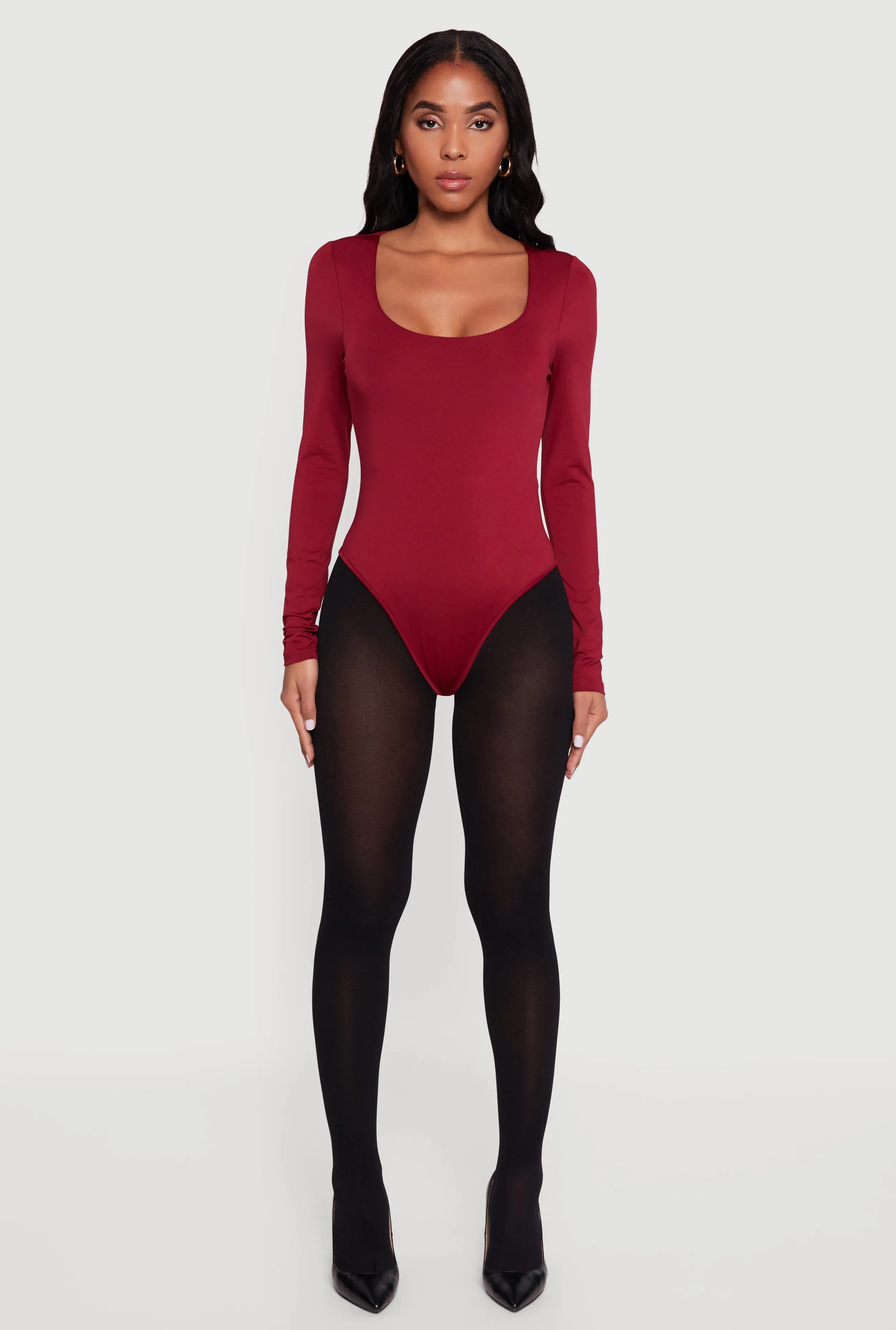 Long Sleeve Square Neck Bodysuit sold by Rainbow product image thumbnail 3