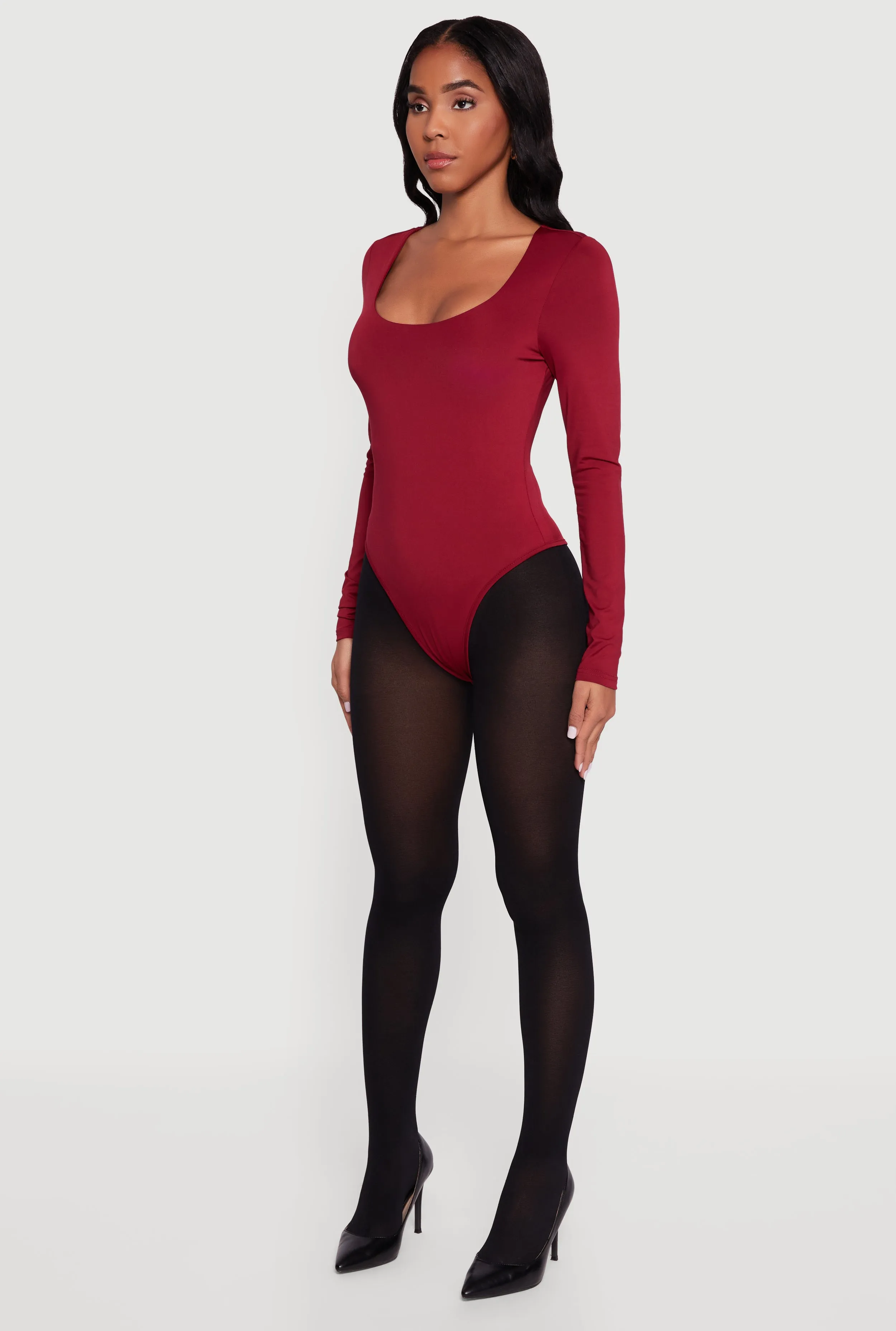 Long Sleeve Square Neck Bodysuit sold by Rainbow product image thumbnail 5