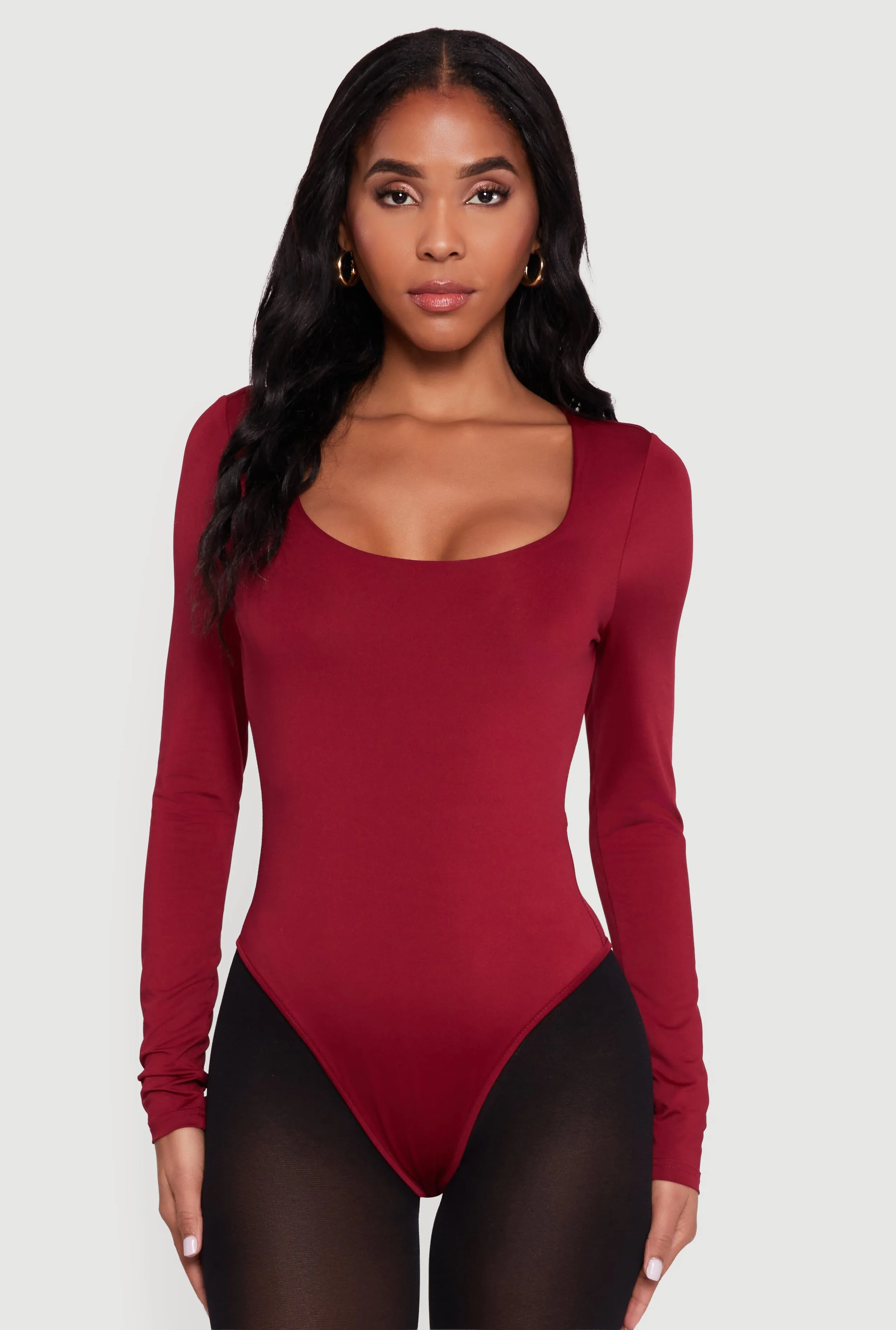 Long Sleeve Square Neck Bodysuit sold by Rainbow product image thumbnail 2