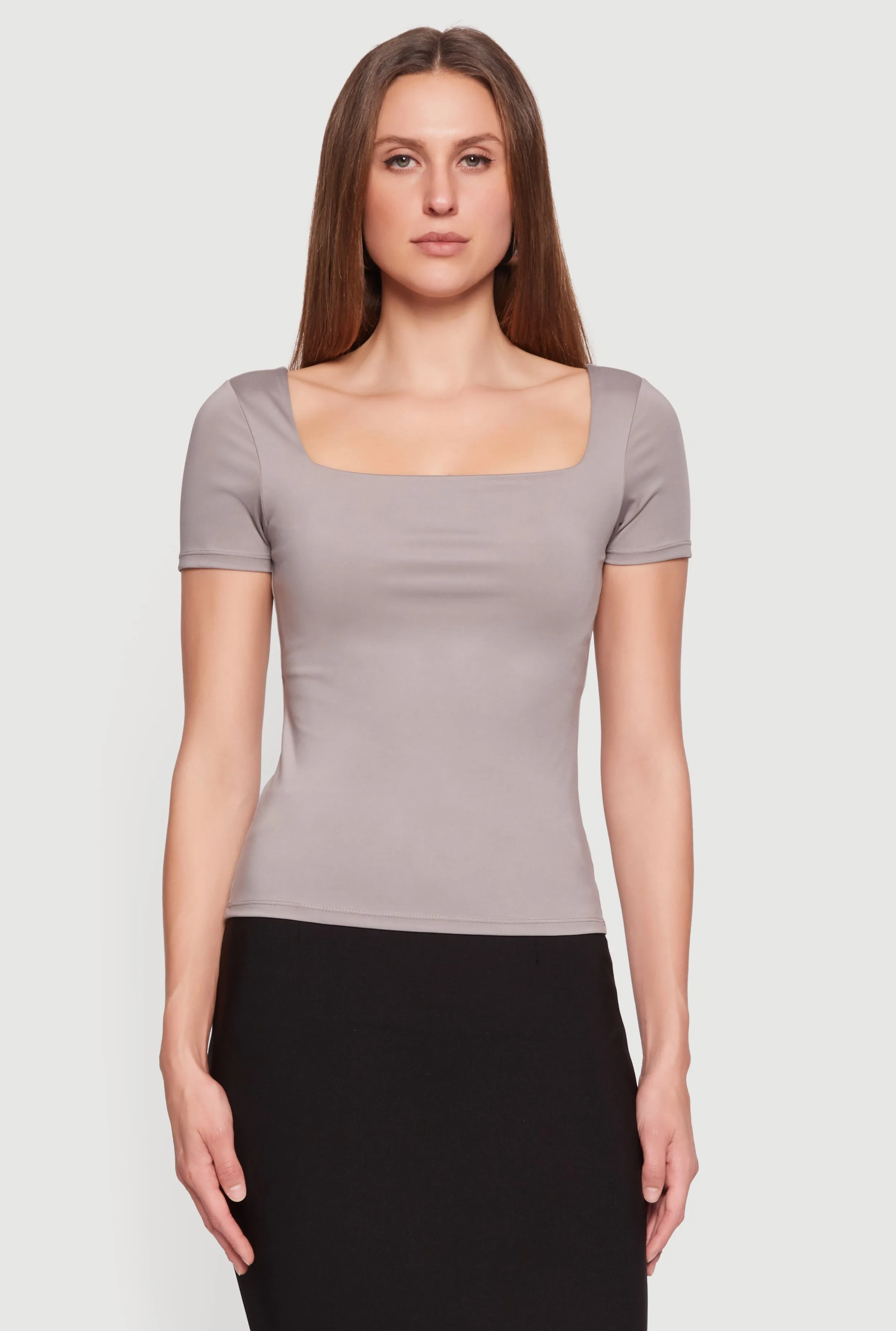 Double Layer Square Neck Short Sleeve Top sold by Rainbow product image thumbnail 2