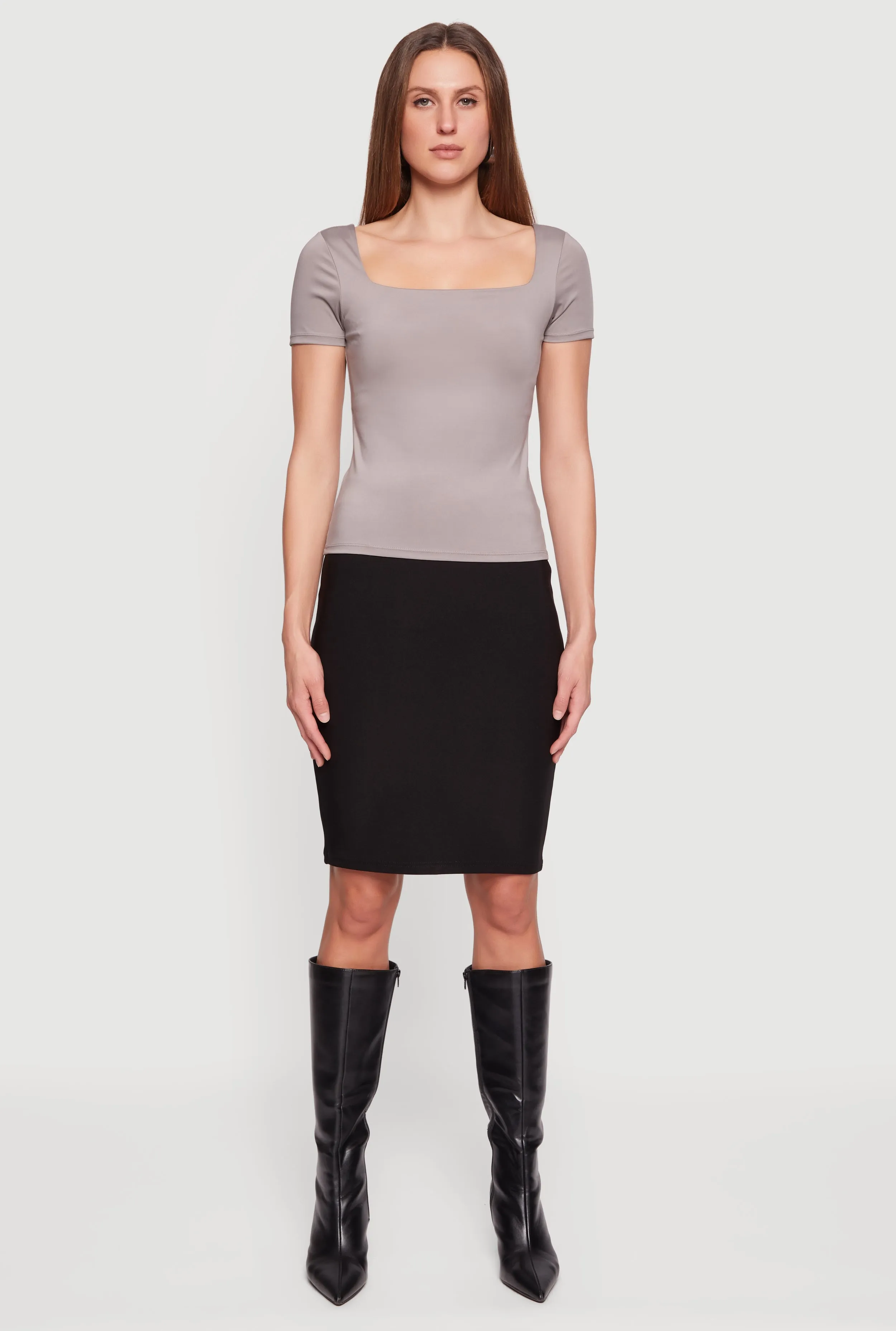 Double Layer Square Neck Short Sleeve Top sold by Rainbow product image thumbnail 3