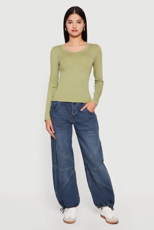 Long Sleeve Scoop Neck Tee sold by Rainbow