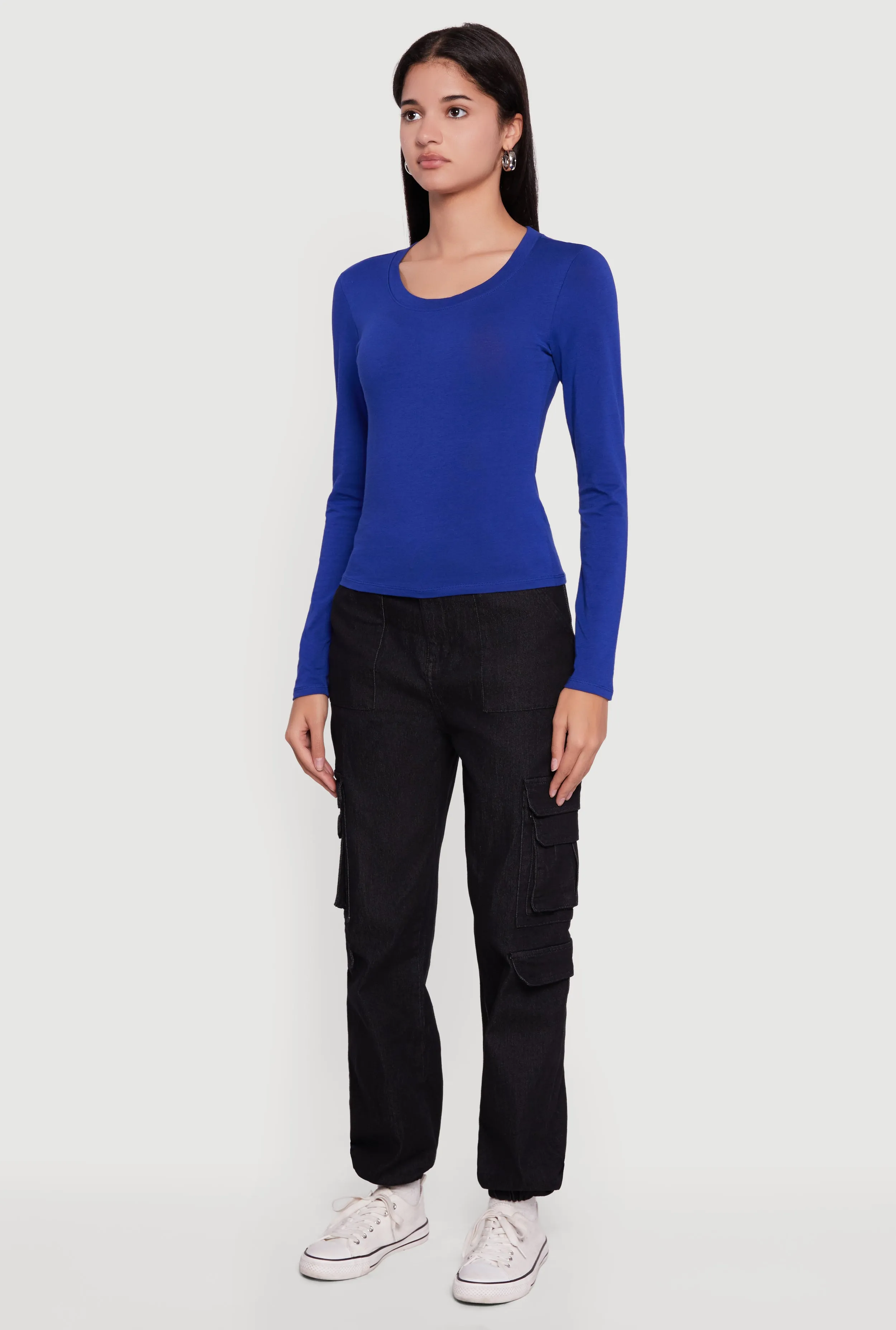 Long Sleeve Scoop Neck Tee sold by Rainbow product image thumbnail 5