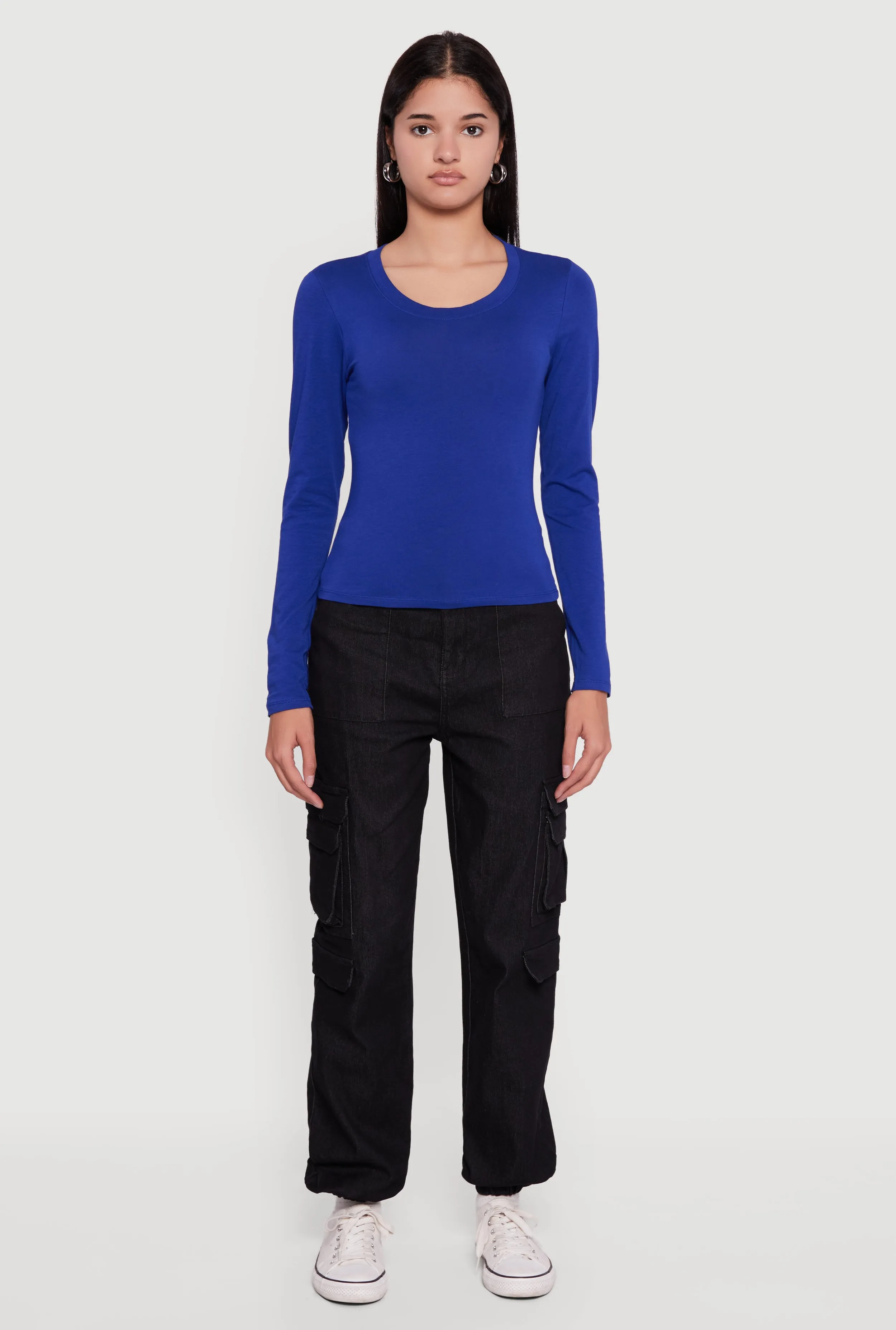 Long Sleeve Scoop Neck Tee sold by Rainbow product image thumbnail 3