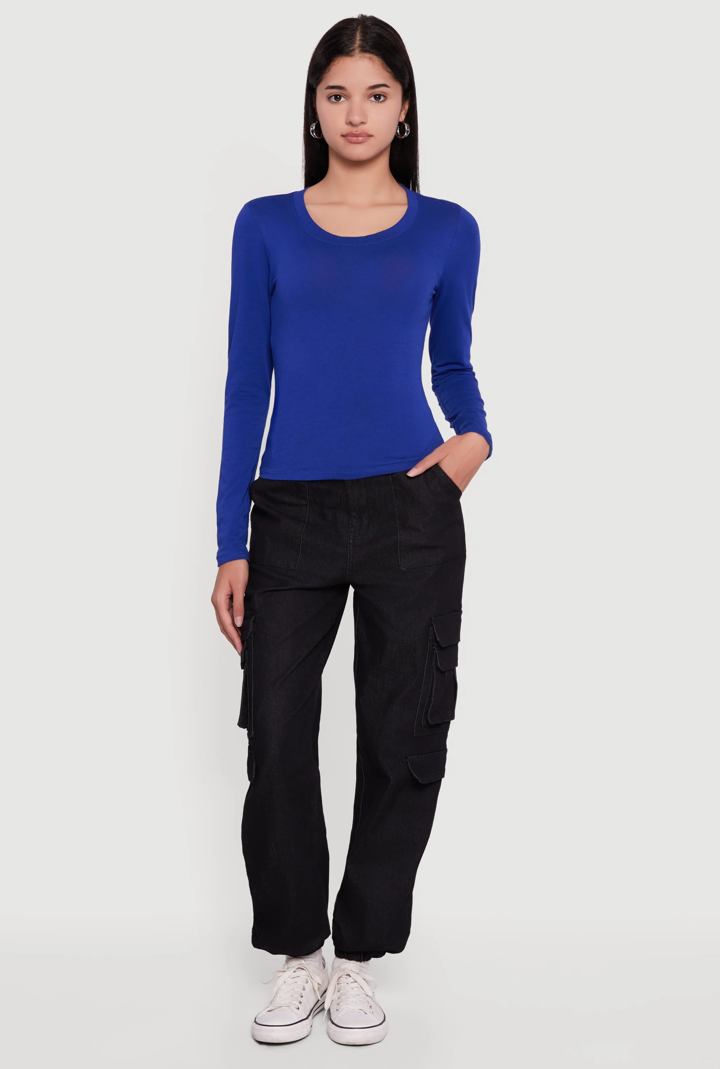 Long Sleeve Scoop Neck Tee sold by Rainbow