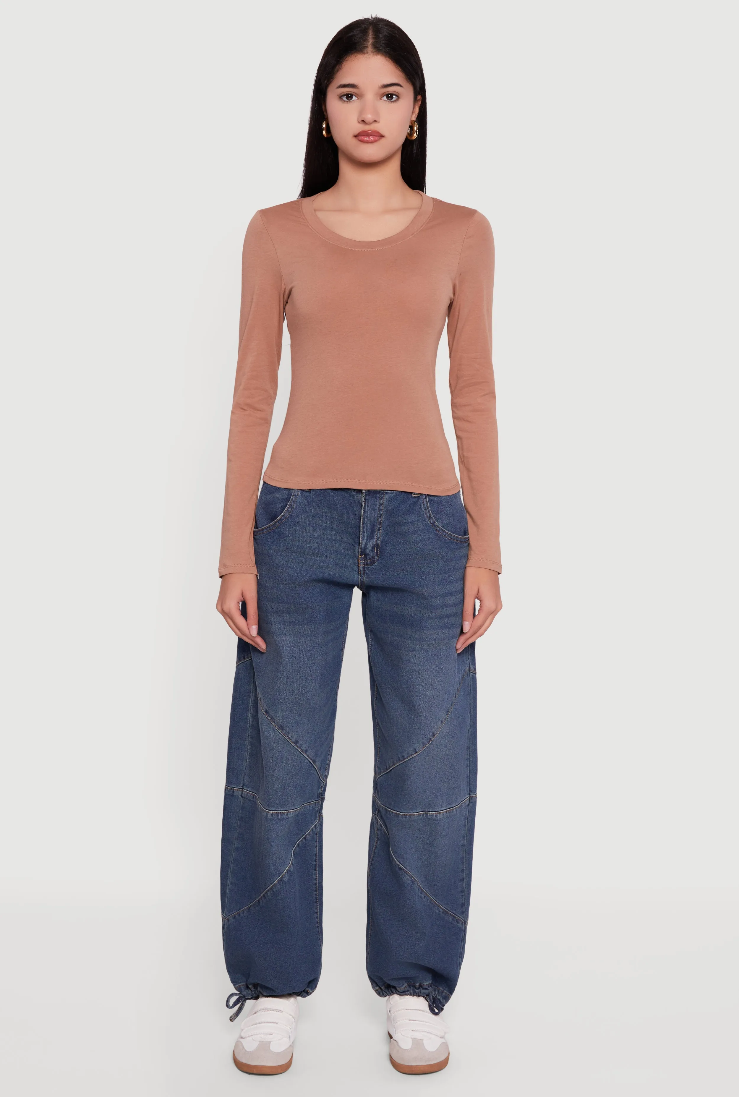 Long Sleeve Scoop Neck Tee sold by Rainbow product image thumbnail 3