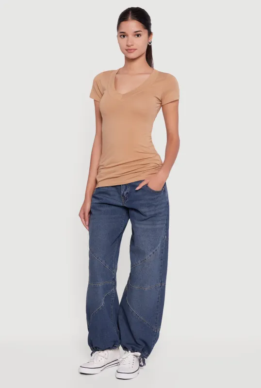 V-Neck Short Sleeve T-Shirt sold by Rainbow