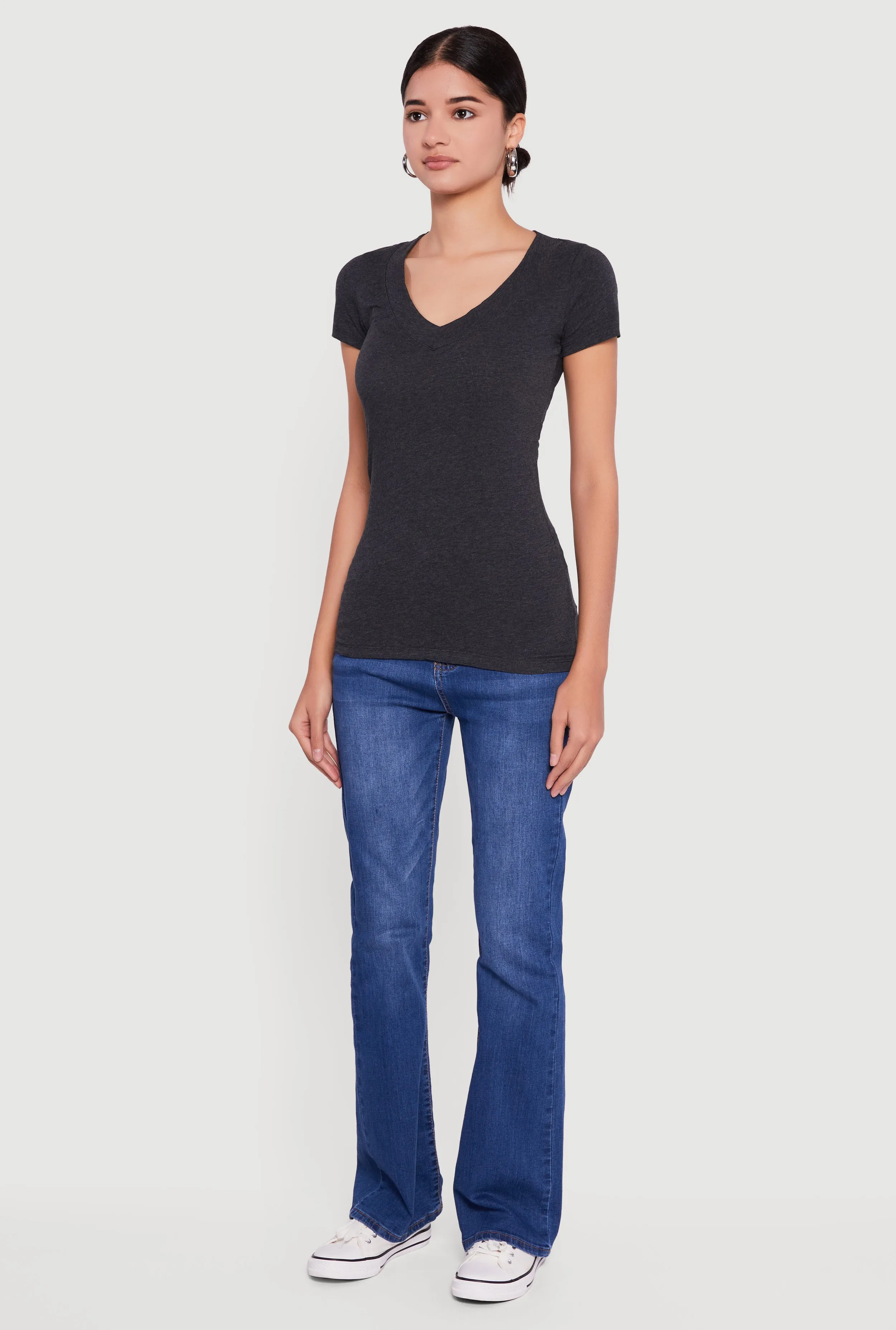 V-Neck Short Sleeve T-Shirt sold by Rainbow product image thumbnail 5