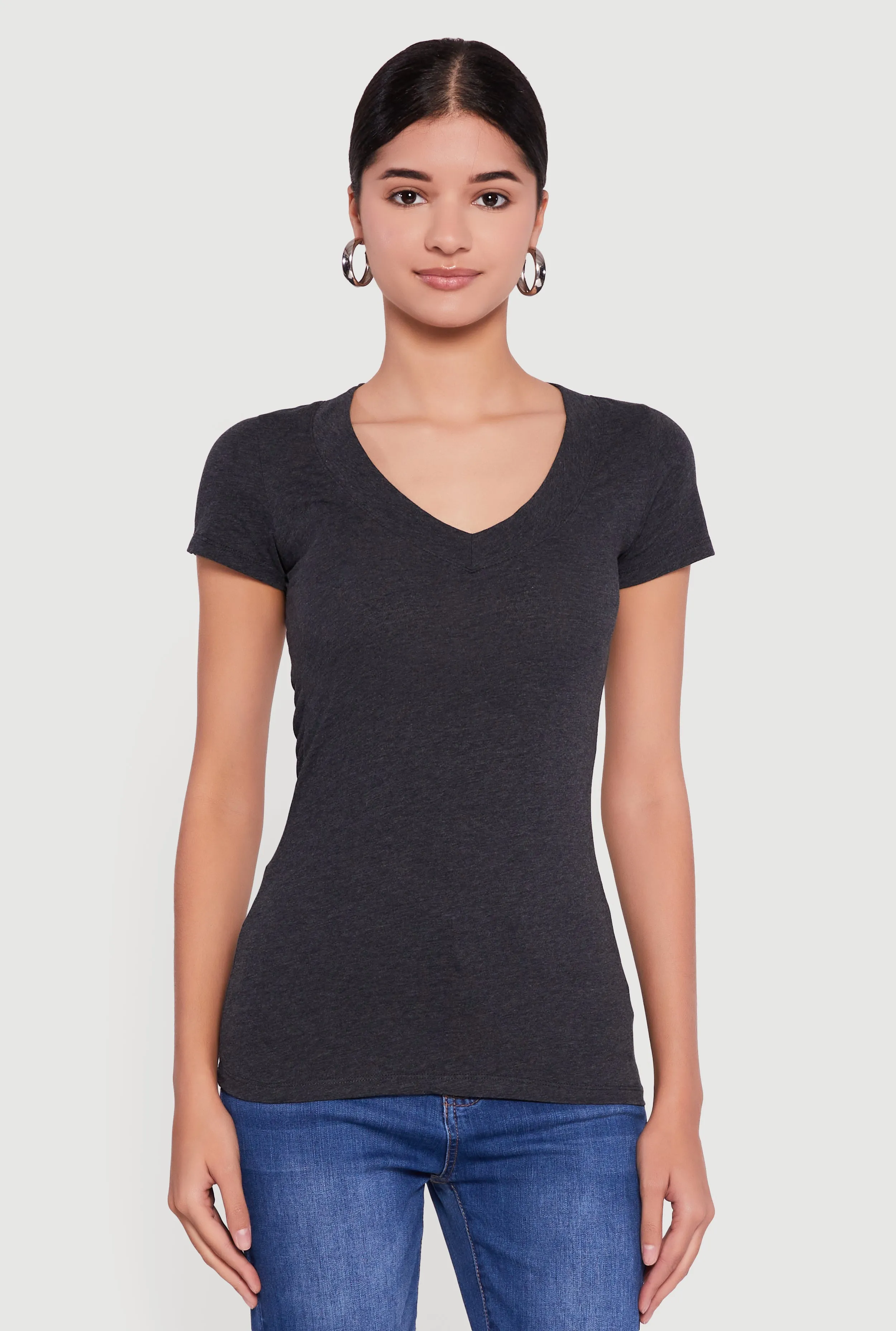 V-Neck Short Sleeve T-Shirt sold by Rainbow product image thumbnail 2