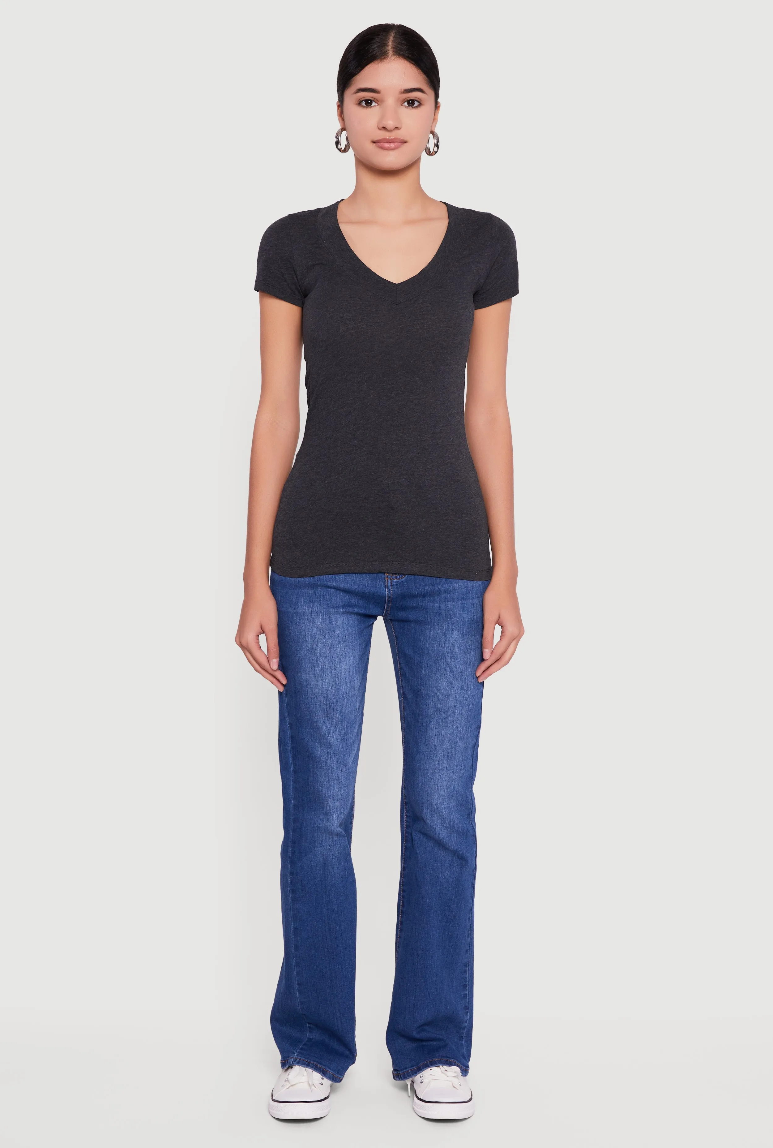 V-Neck Short Sleeve T-Shirt sold by Rainbow product image thumbnail 3