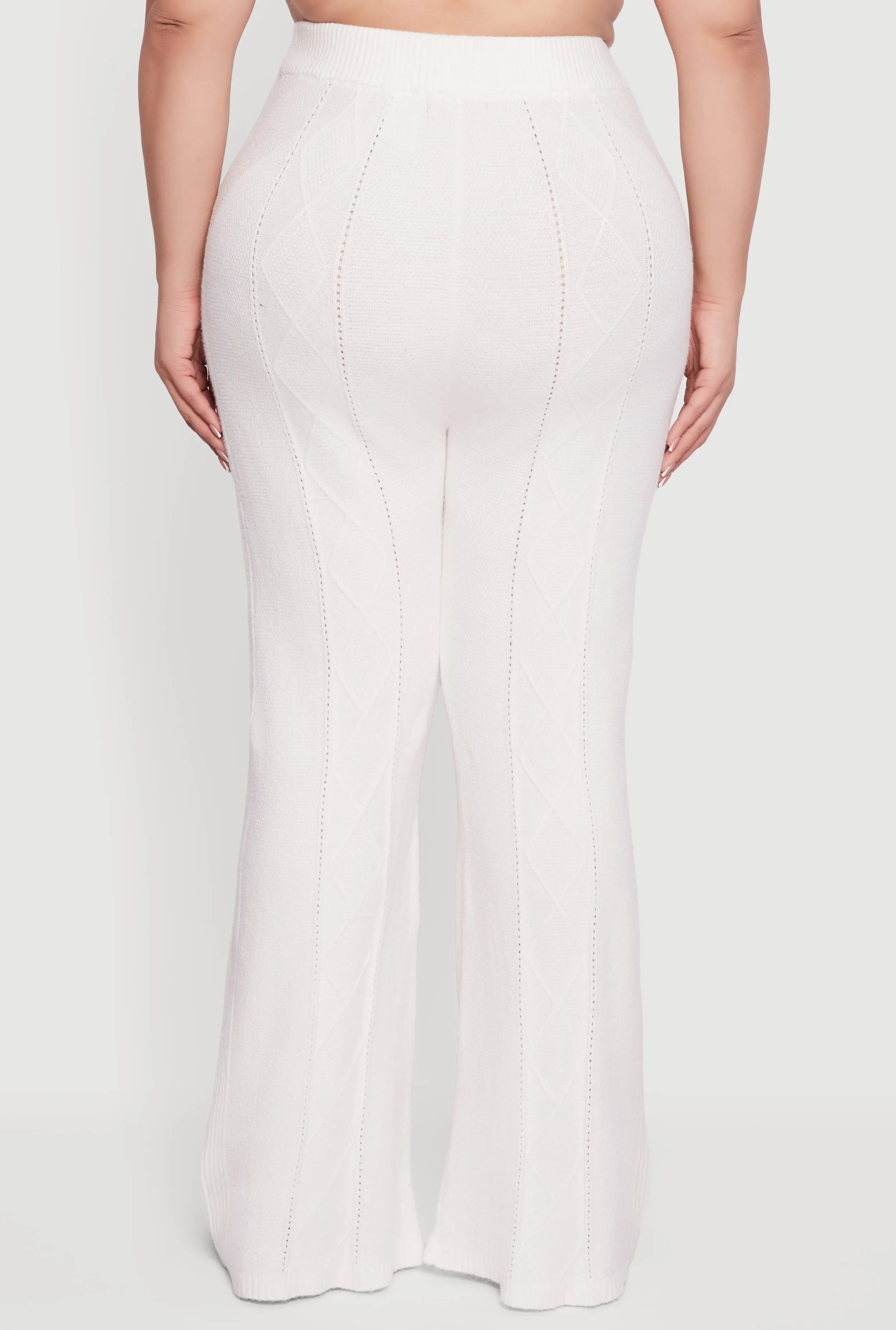 Plus Size Almost Famous High Waisted Cable Knit Pants sold by Rainbow product image thumbnail 5