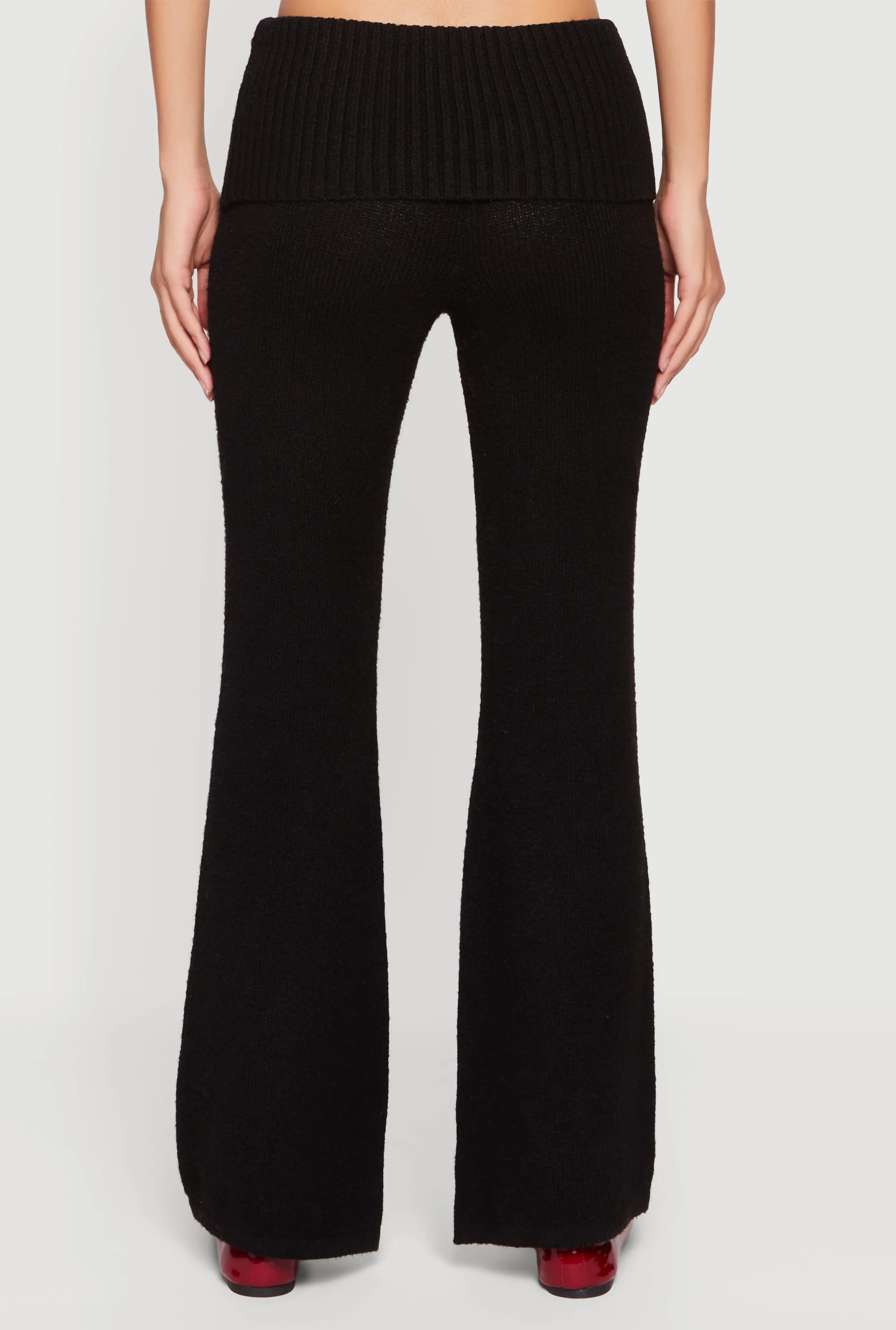 Almost Famous Knitted Flare Leg Fold Over Pants sold by Rainbow product image thumbnail 5