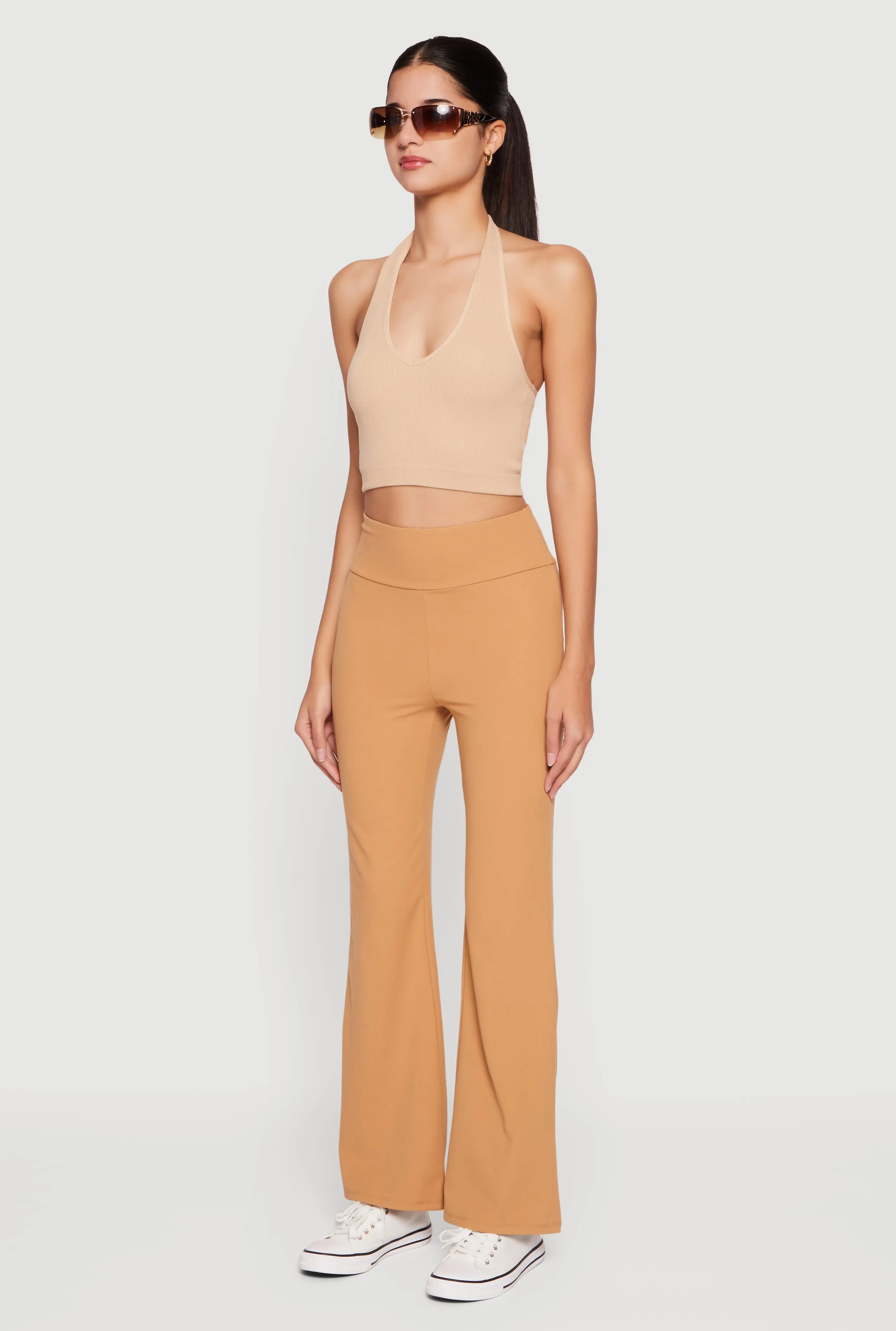 Mid Rise Brushed Knit Bootcut Pants sold by Rainbow product image thumbnail 3