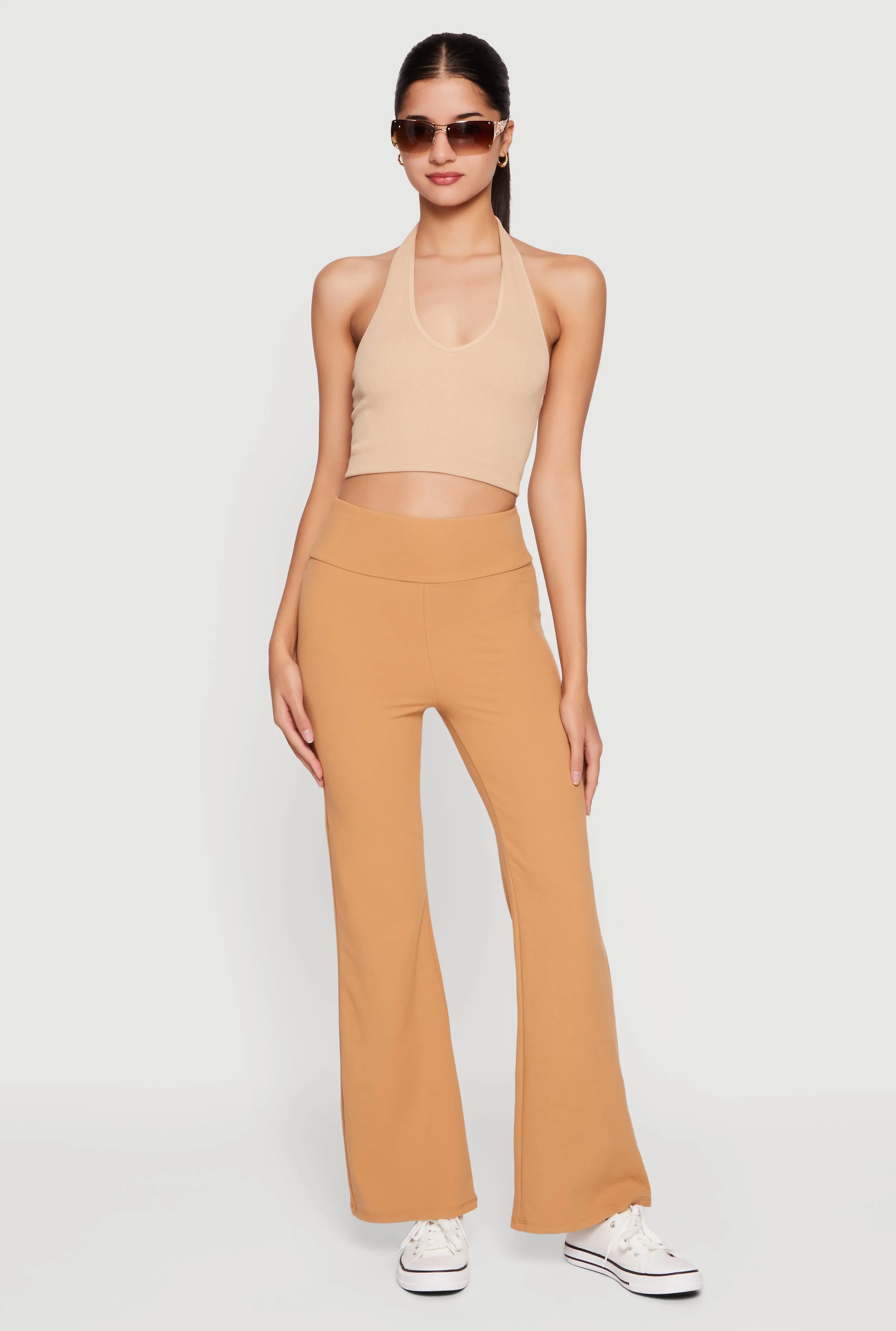 Mid Rise Brushed Knit Bootcut Pants sold by Rainbow product image thumbnail 2