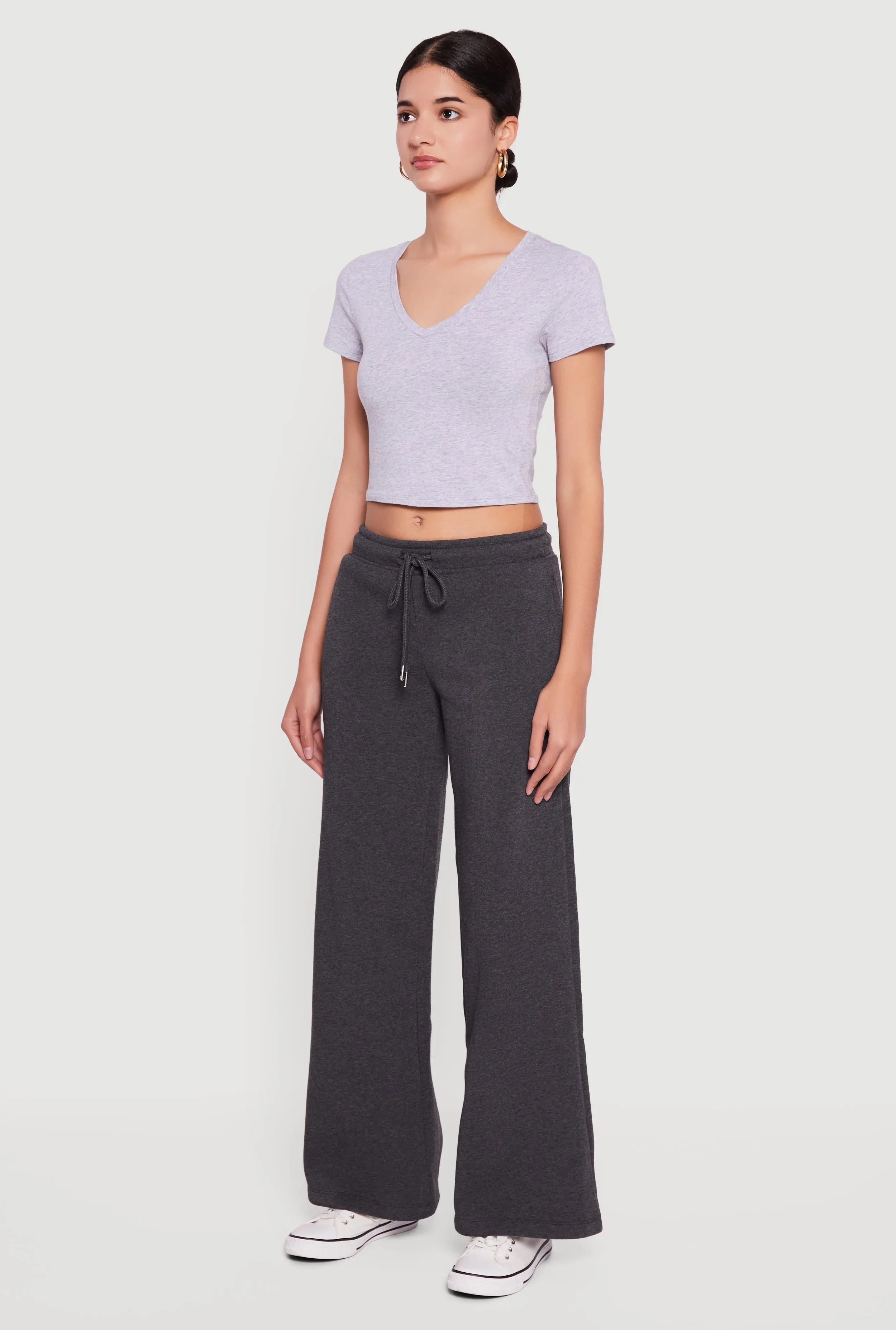 Drawstring Waist Pull On Wide Leg Sweatpants sold by Rainbow product image thumbnail 3