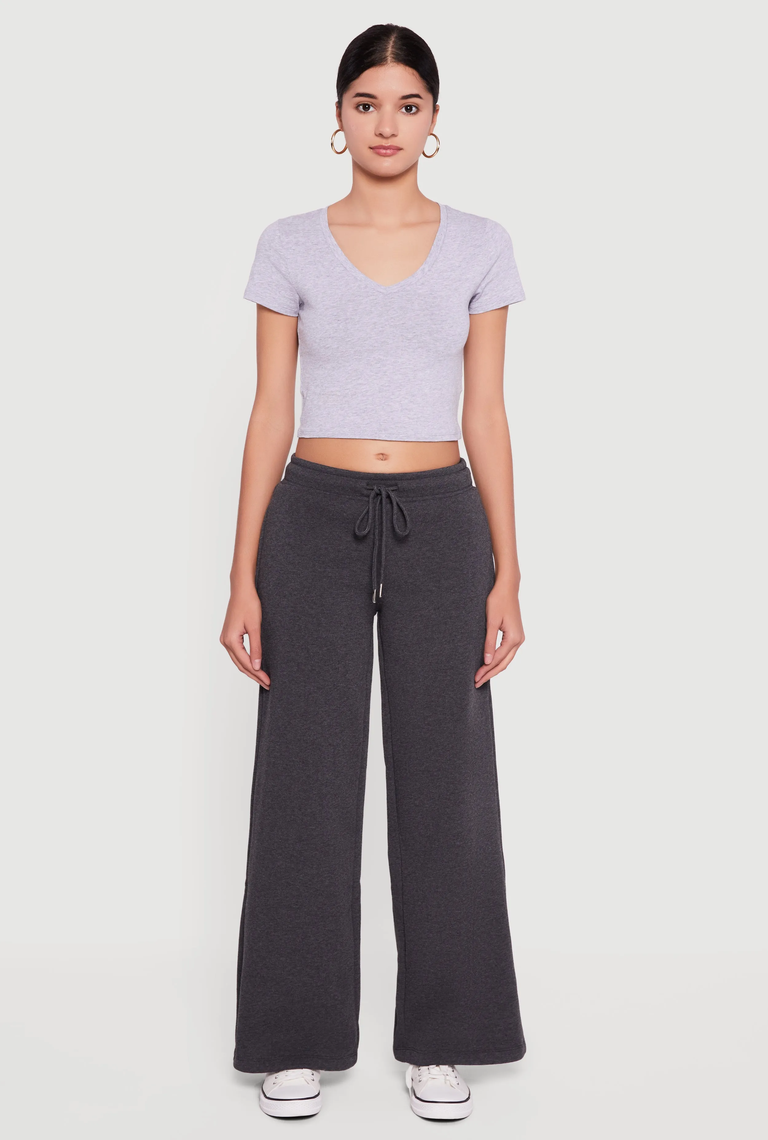 Drawstring Waist Pull On Wide Leg Sweatpants sold by Rainbow product image thumbnail 2