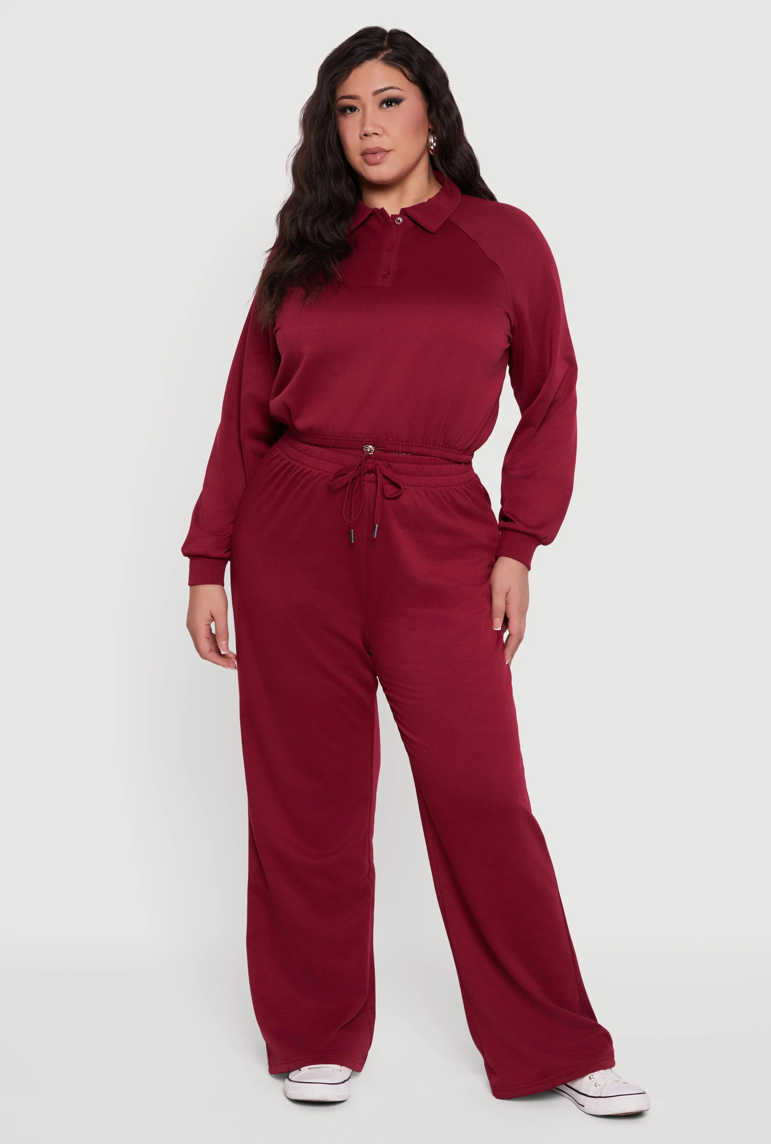 Plus Size Almost Famous Drawstring Waist Wide Leg Sweatpants sold by Rainbow product image thumbnail 3