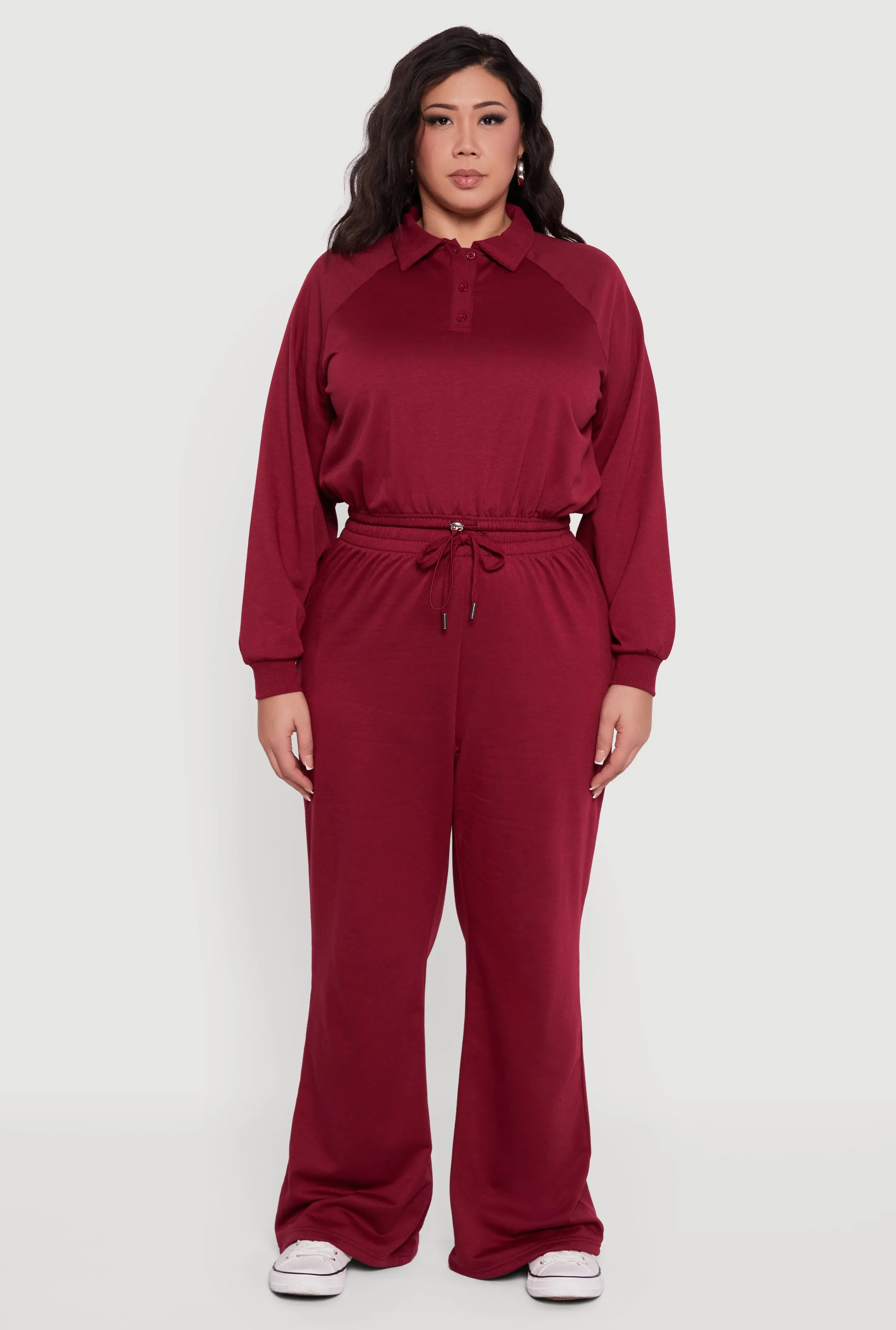 Plus Size Almost Famous Drawstring Waist Wide Leg Sweatpants sold by Rainbow product image thumbnail 2