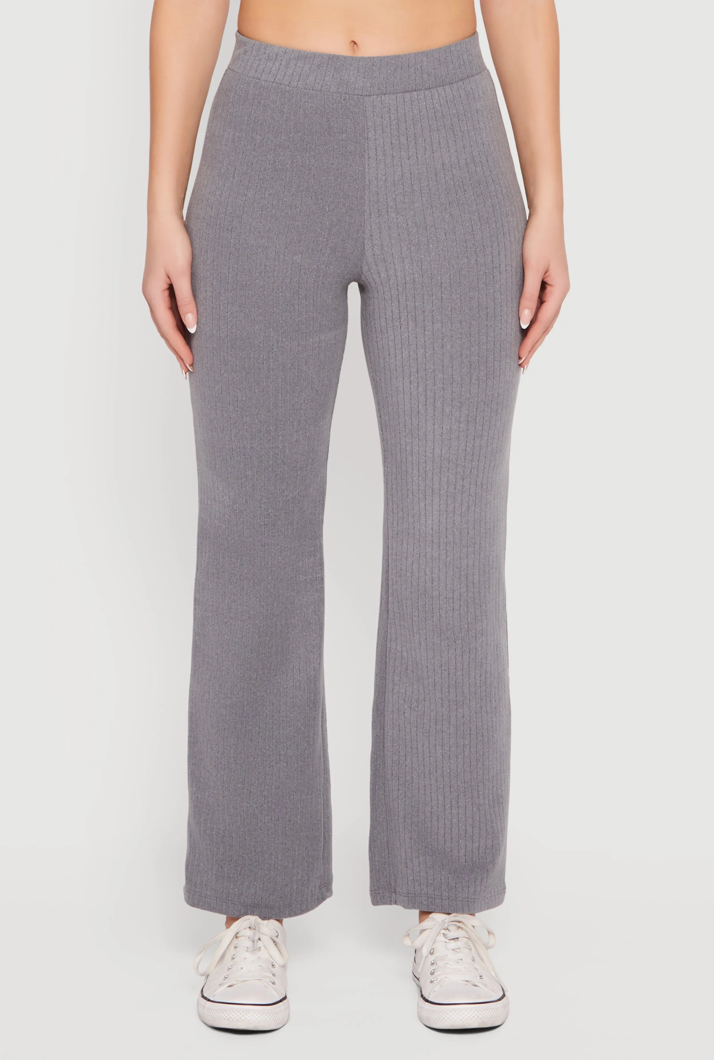 Brushed Ribbed Knit Straight Leg Pants sold by Rainbow product image thumbnail 5