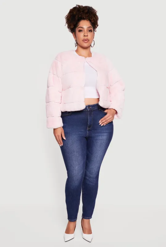 Plus Size Almost Famous Faux Fur Jacket sold by Rainbow