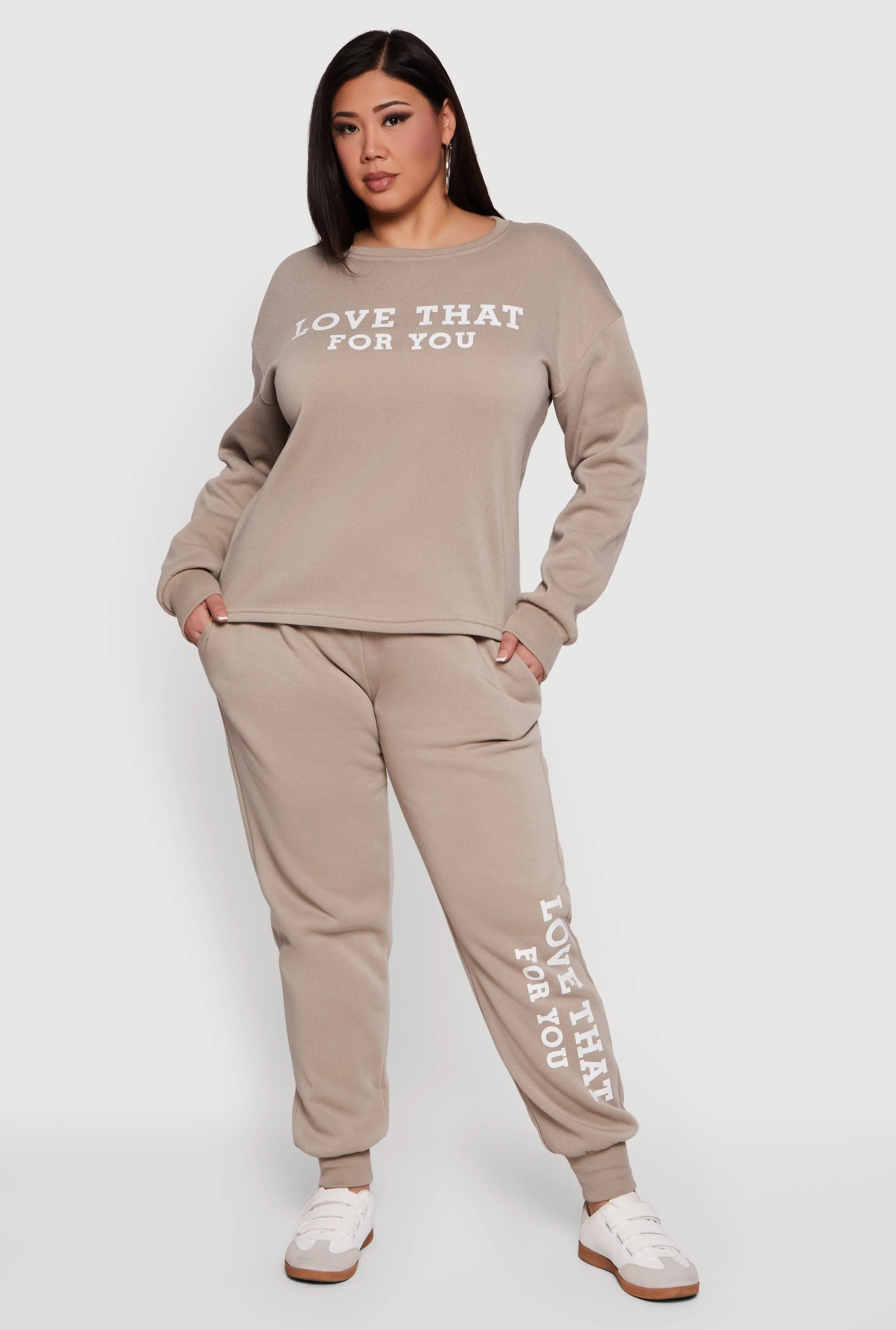 Plus Size Love That For You Fleece Joggers sold by Rainbow product image thumbnail 2
