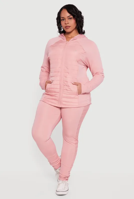 Plus Size Puffer Detail Side Leggings sold by Rainbow