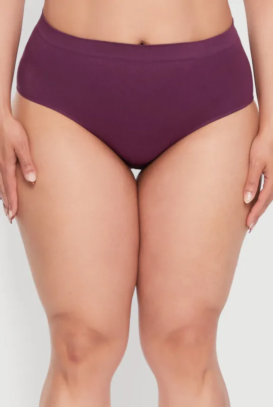 Plus Size Solid Seamless Bikini Panty sold by Rainbow