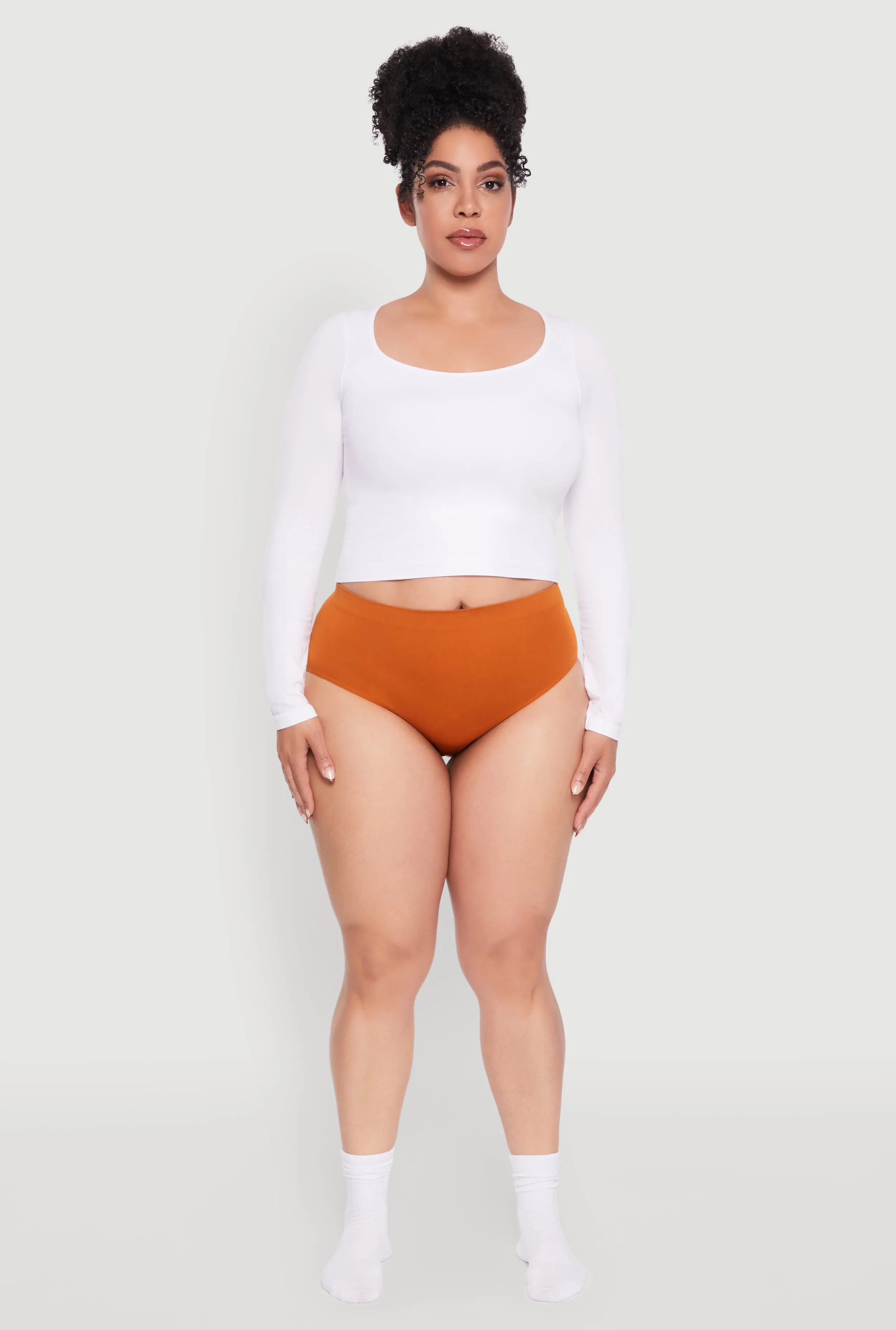 Plus Size Solid Seamless Bikini Panty sold by Rainbow product image thumbnail 2