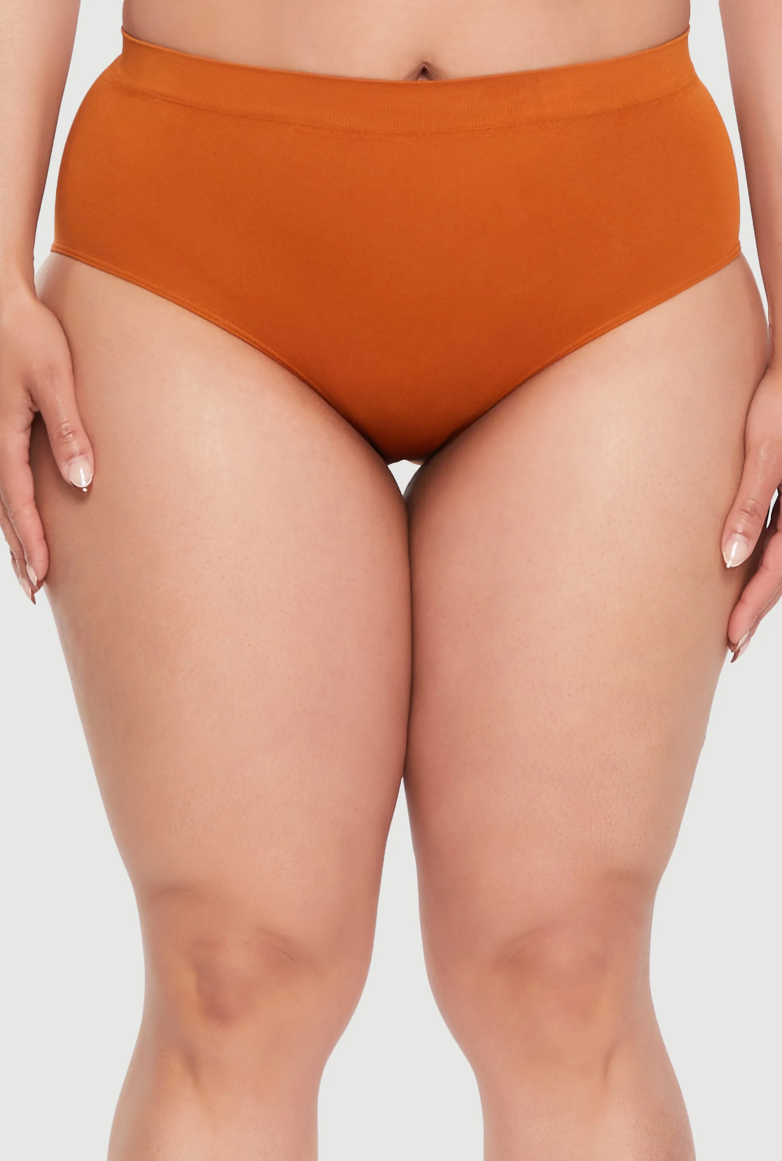 Plus Size Solid Seamless Bikini Panty sold by Rainbow