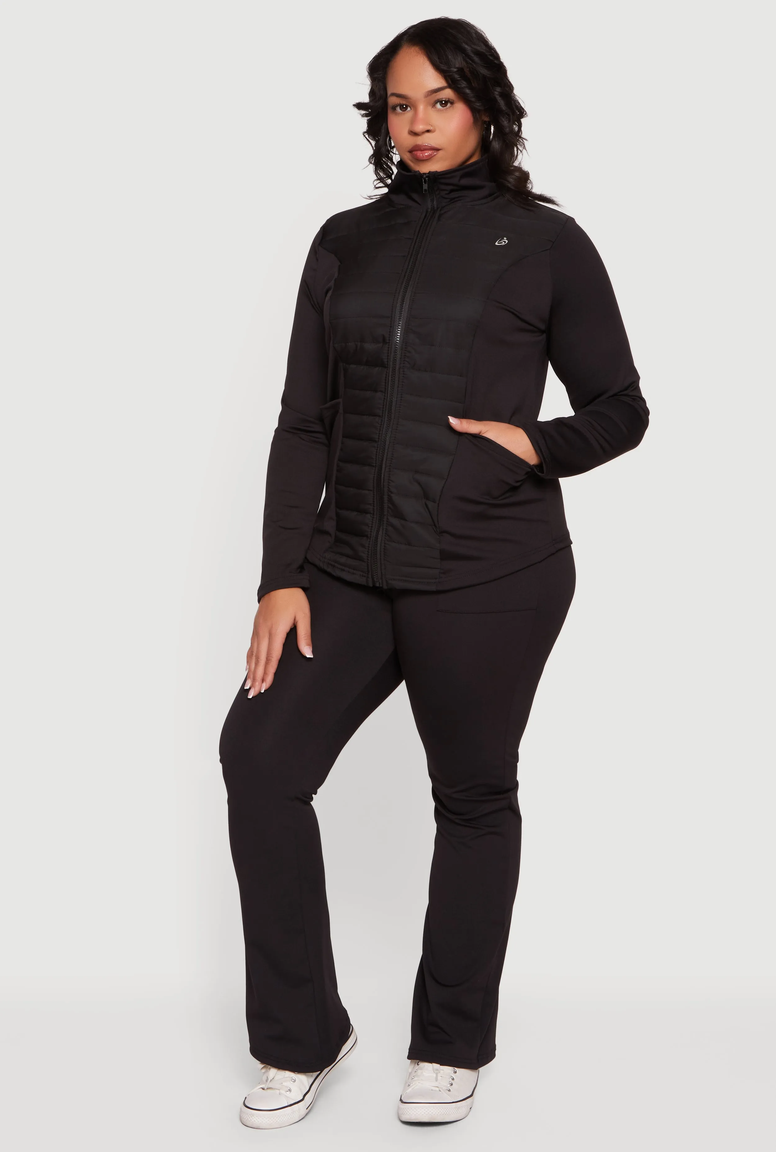 Plus Size Solid Active Pants with Cell Phone Pockets sold by Rainbow product image thumbnail 2