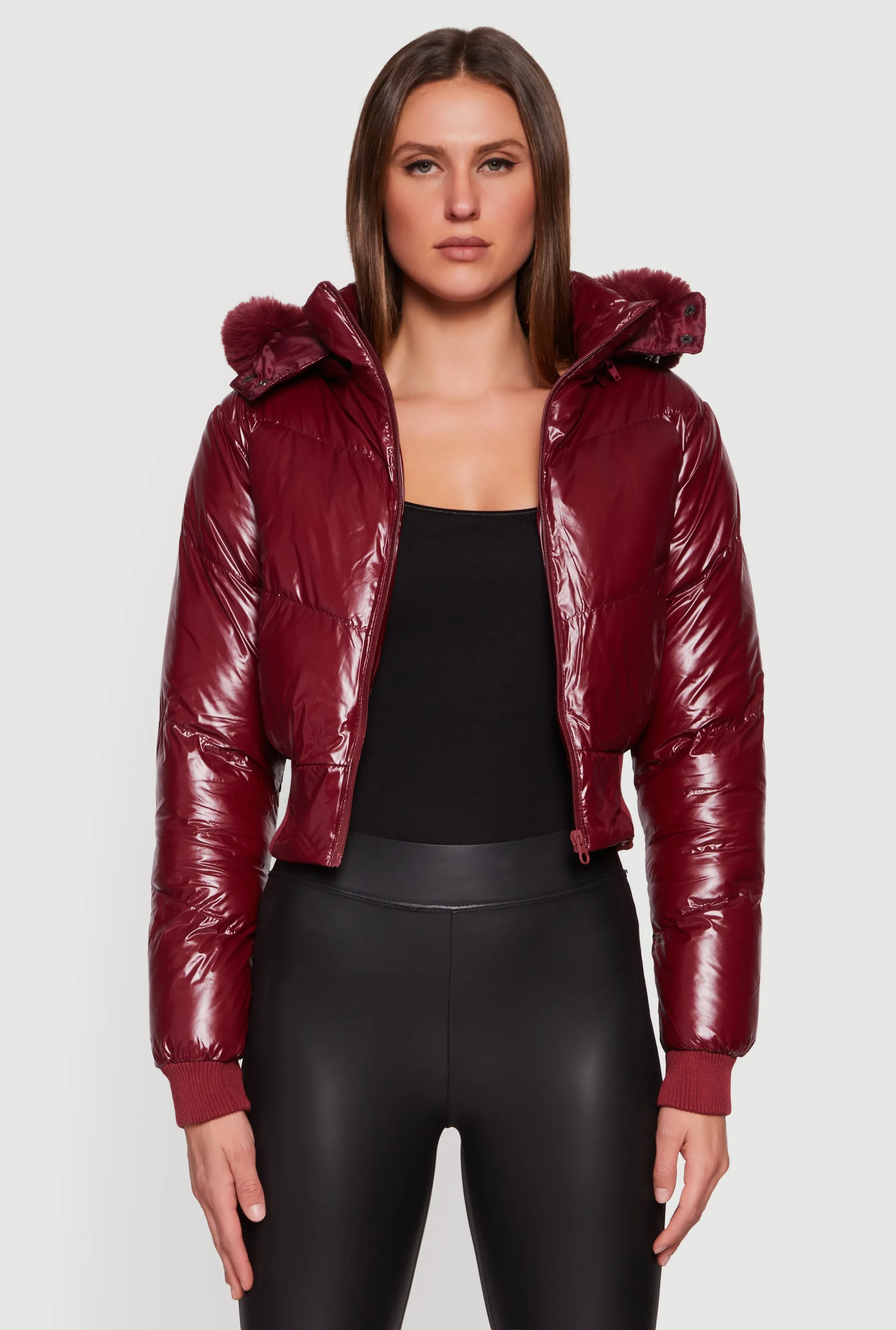 Puffer Jacket with Removable Faux Fur Hood sold by Rainbow product image thumbnail 2