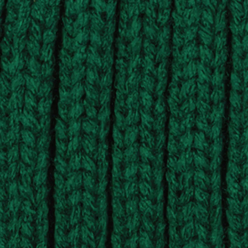 Trendy Faux Fur Pom Pom Detail Ribbed Knit Beanie sold by Rainbow product image thumbnail 4