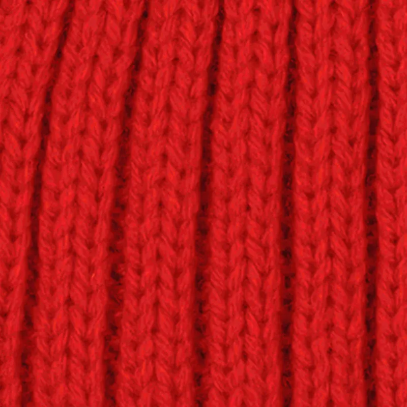 Trendy Faux Fur Pom Pom Detail Ribbed Knit Beanie sold by Rainbow product image thumbnail 4