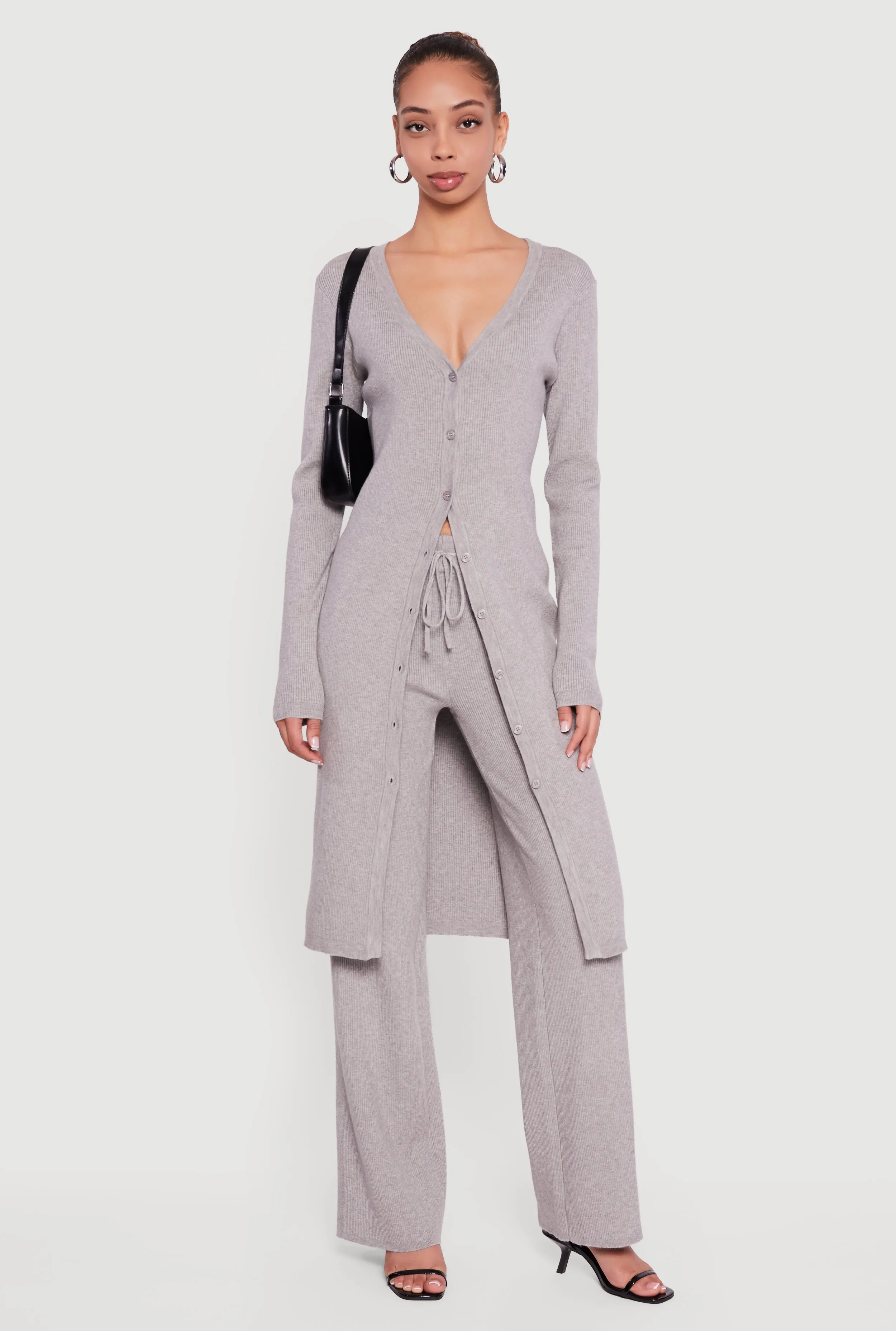 Ribbed Knit Drawstring Waist Pants sold by Rainbow product image thumbnail 3