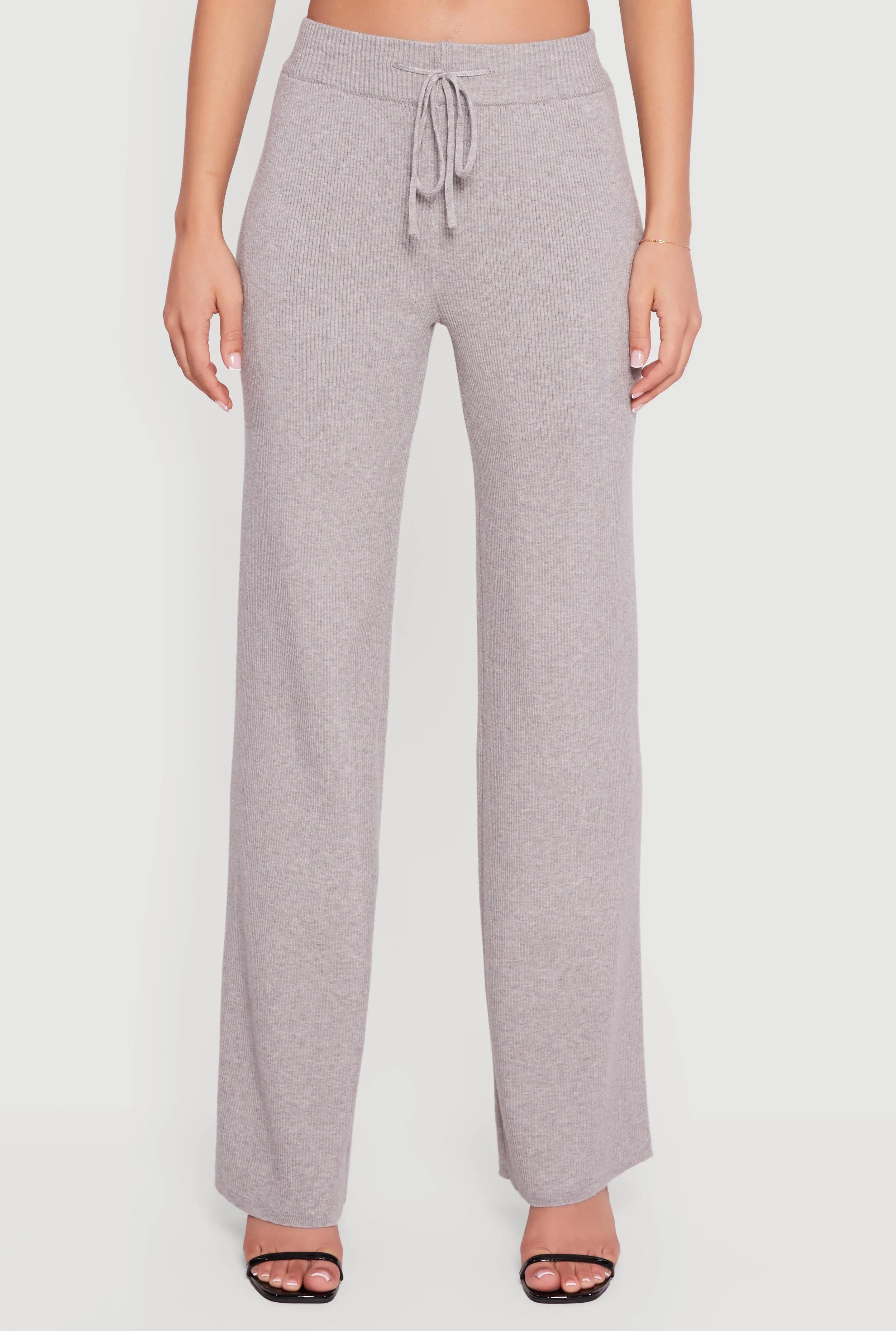 Ribbed Knit Drawstring Waist Pants sold by Rainbow product image thumbnail 3