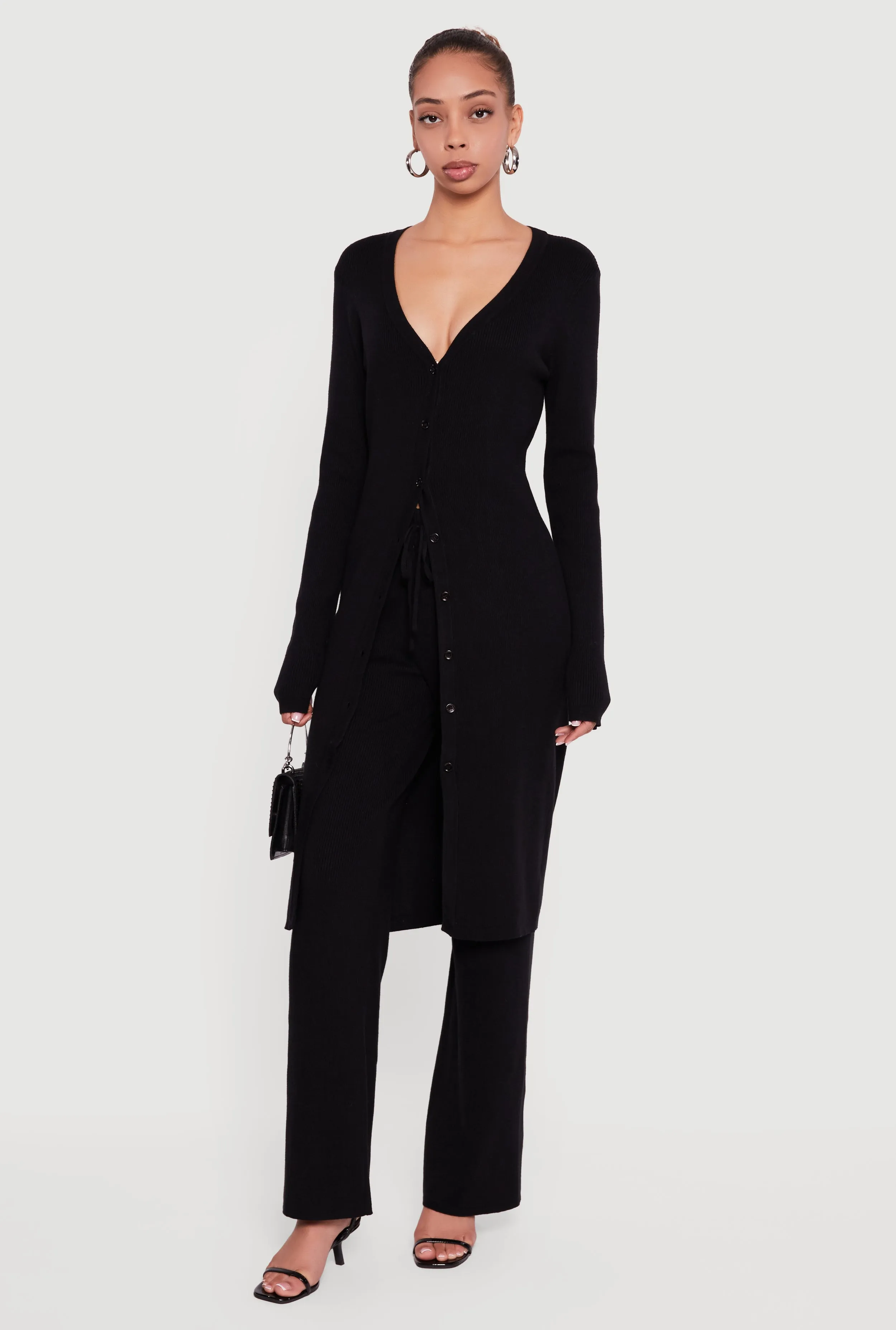 Ribbed Knit Drawstring Waist Pants sold by Rainbow